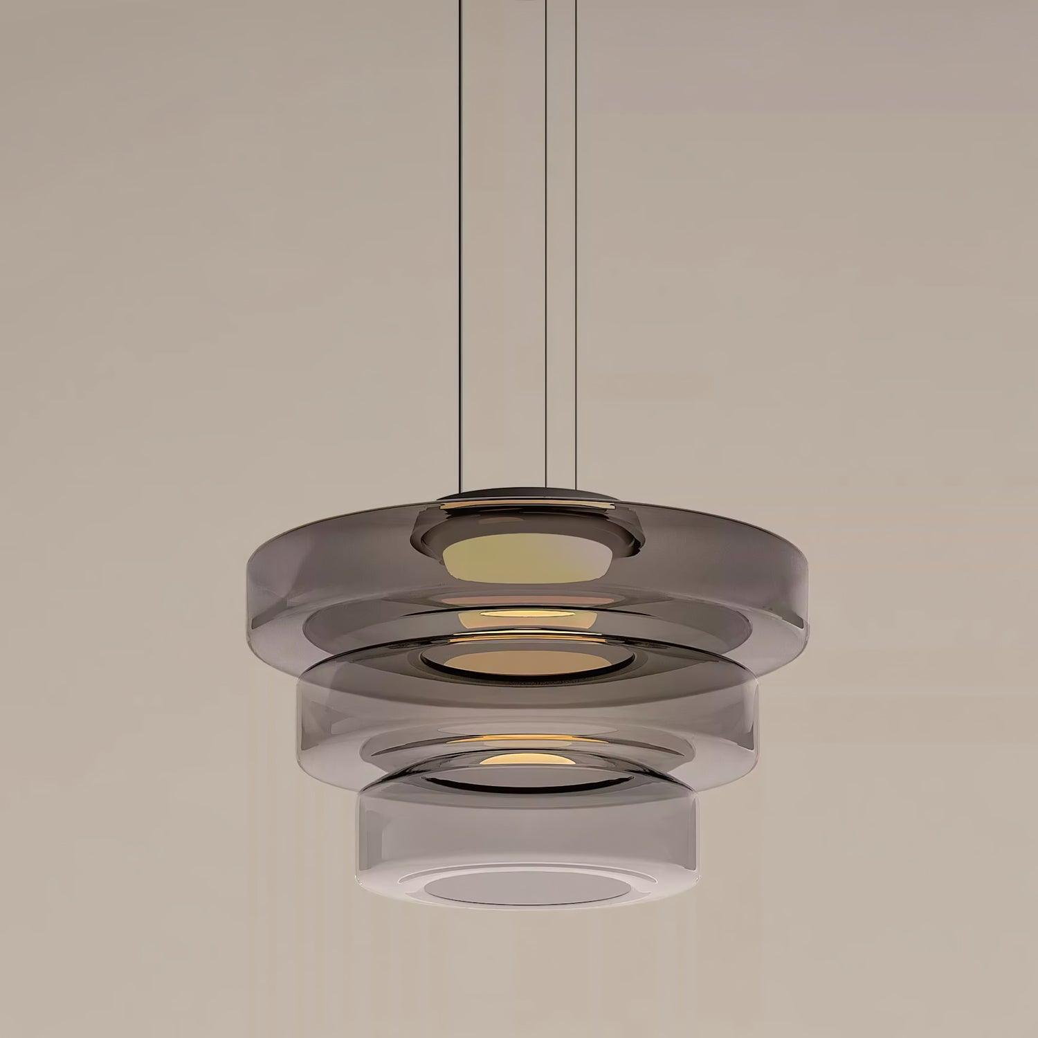 Strata Glass Disc Pendant