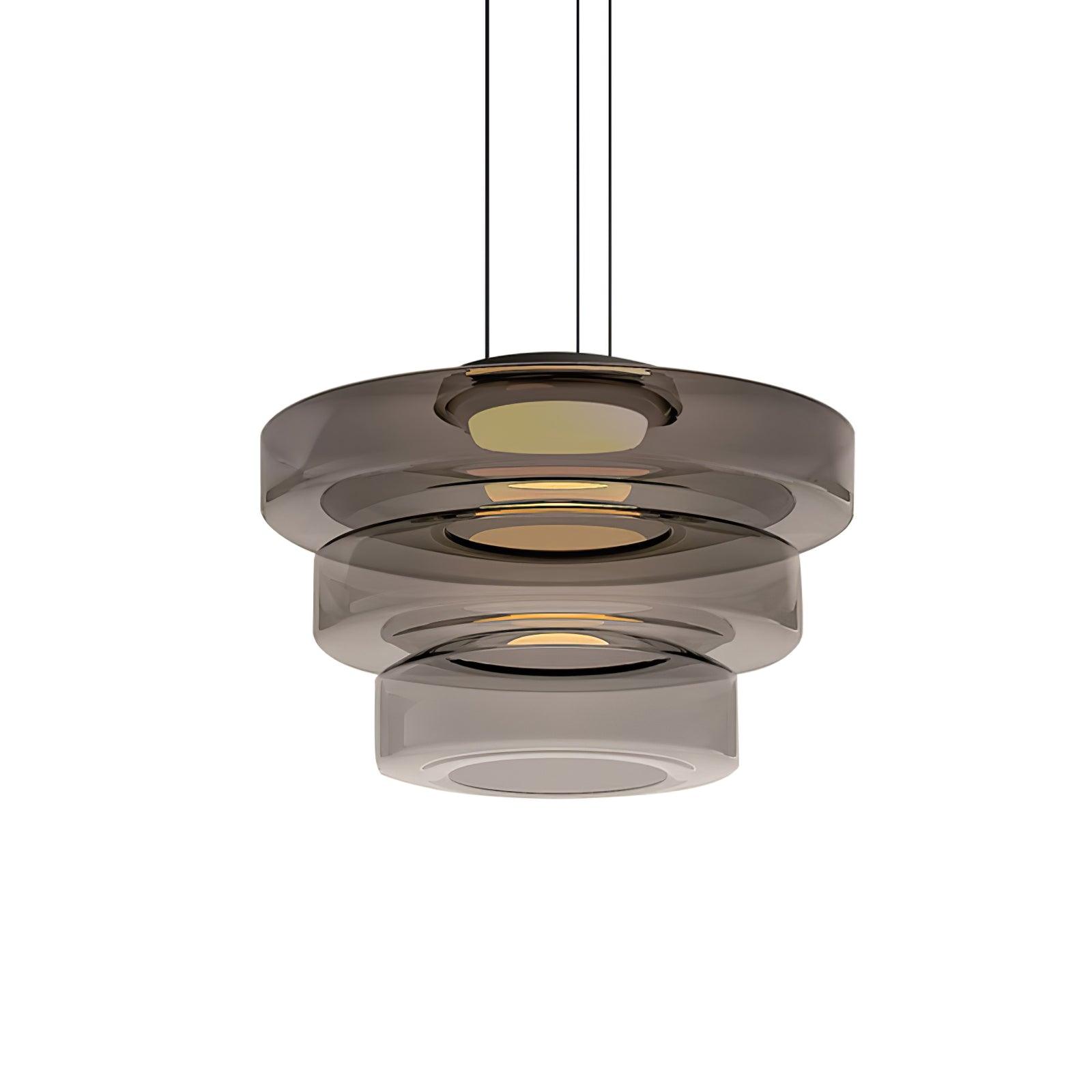 Strata Glass Disc Pendant