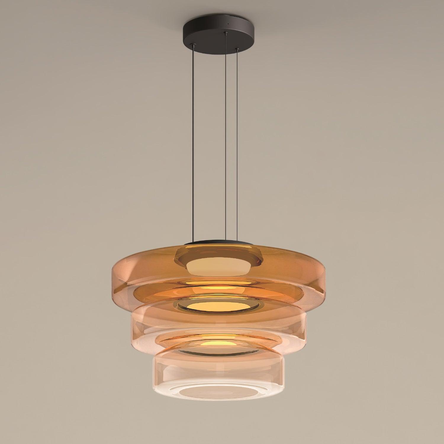 Strata Glass Disc Pendant
