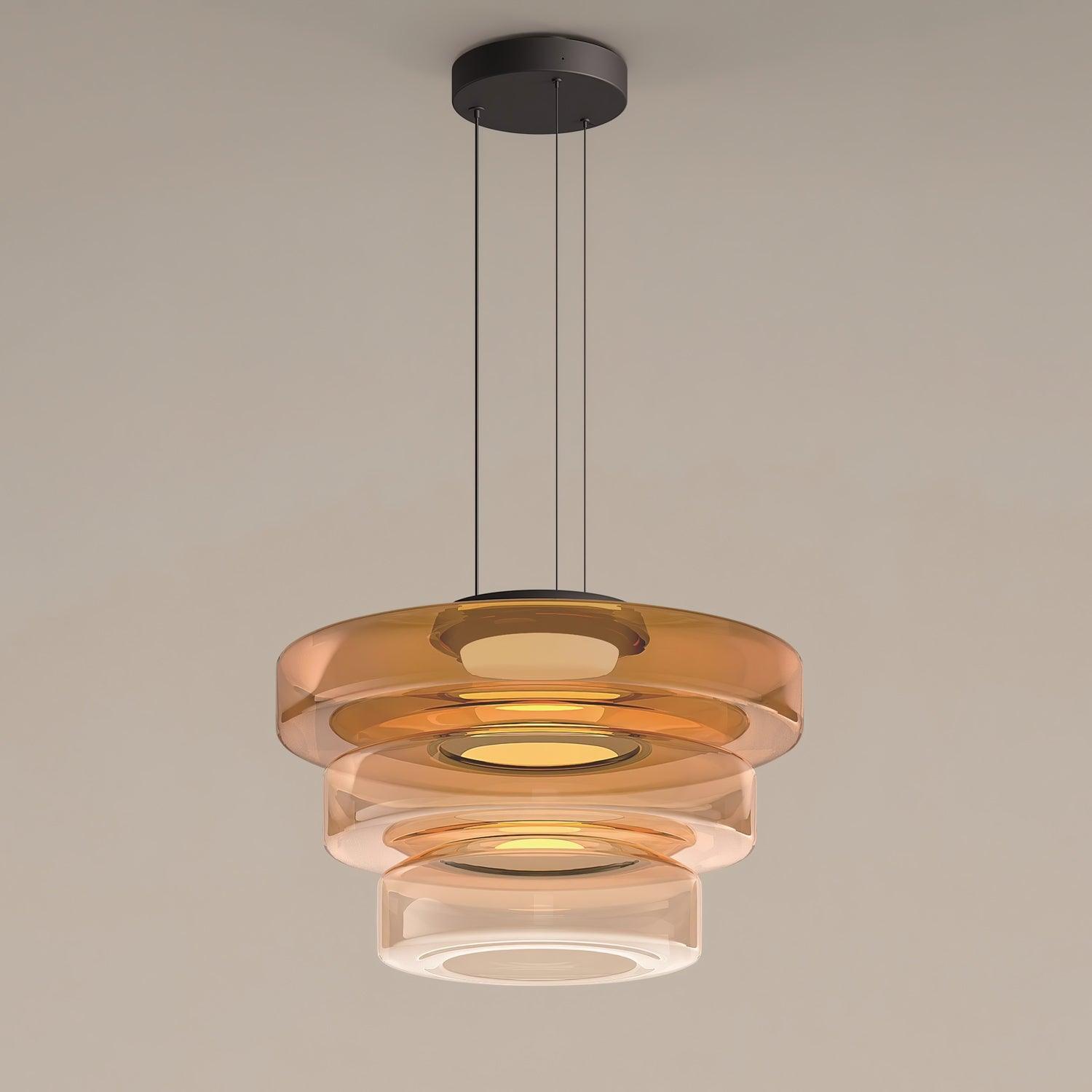 Strata Glass Disc Pendant