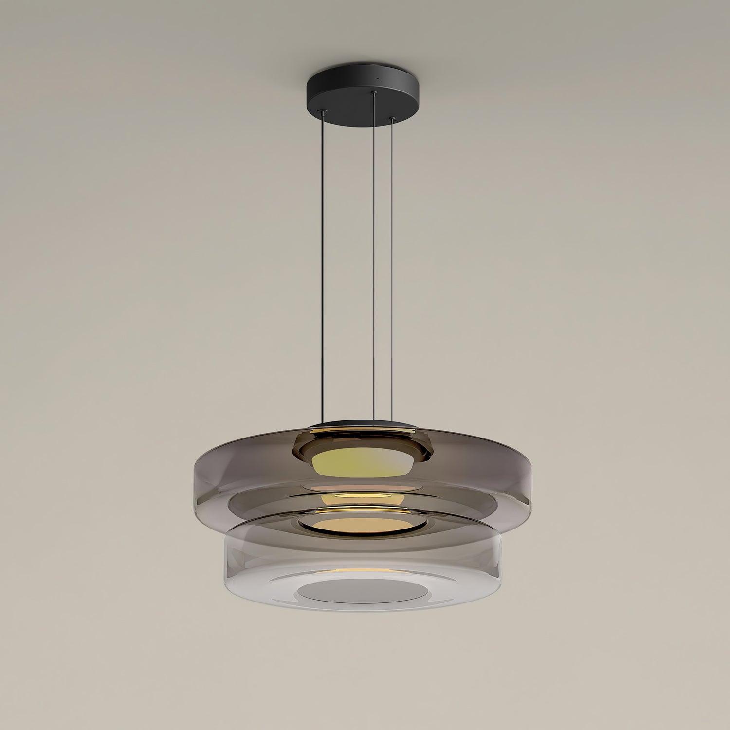 Strata Glass Disc Pendant