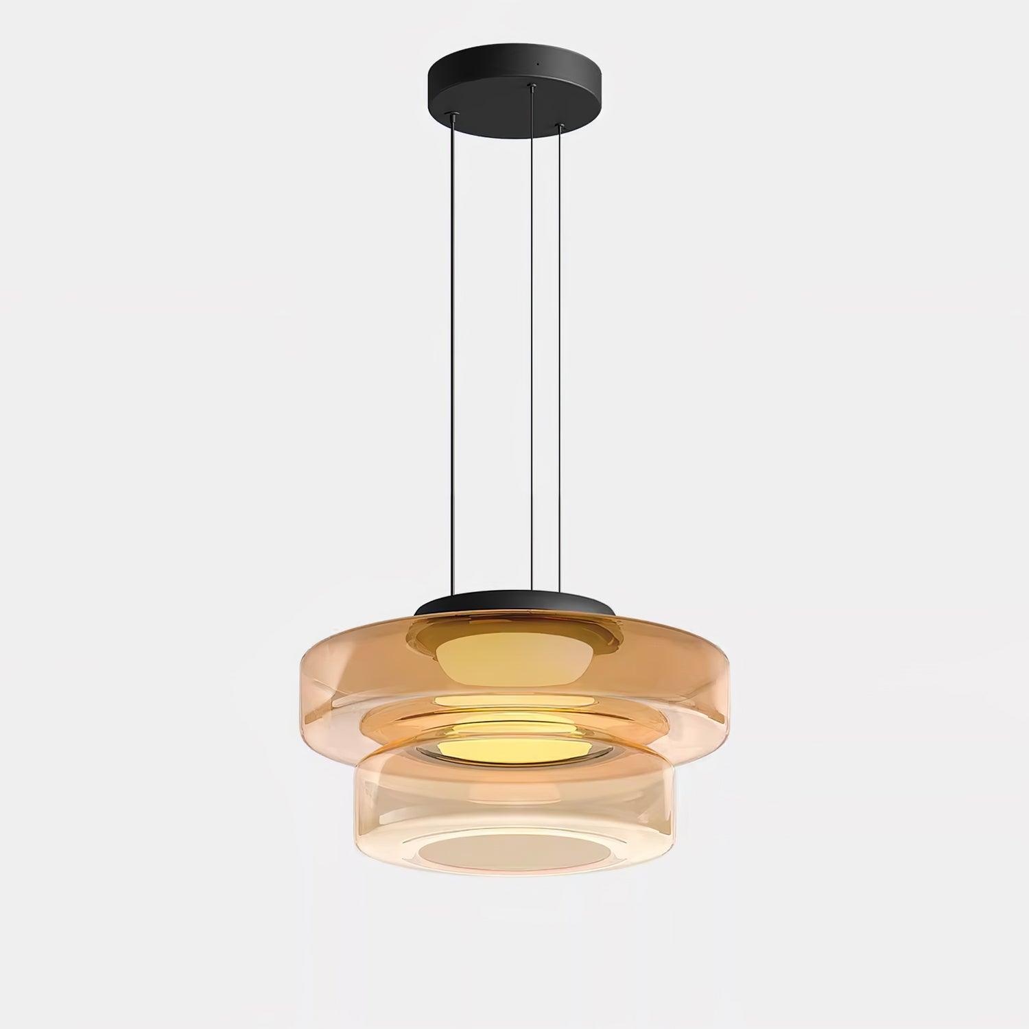 Strata Glass Disc Pendant