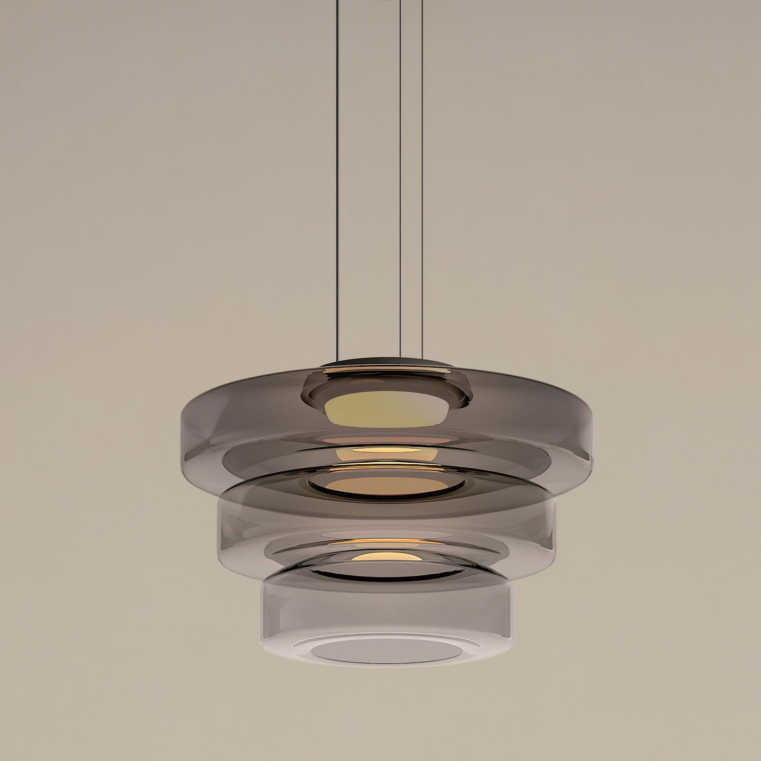 Strata Glass Disc Pendant