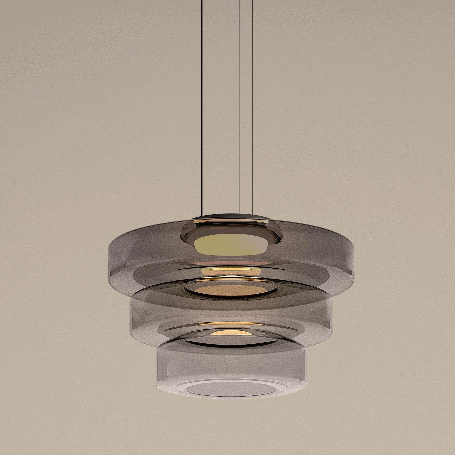 Strata Glass Disc Pendant