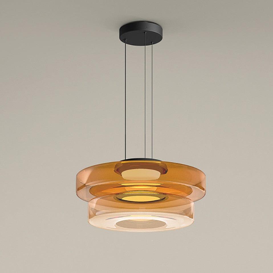 Strata Glass Disc Pendant