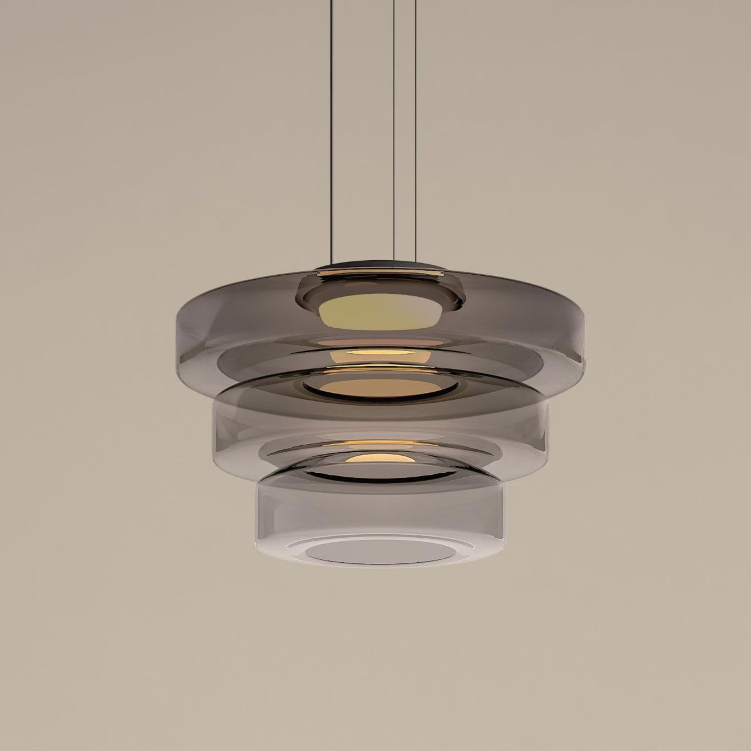 Strata Glass Disc Pendant