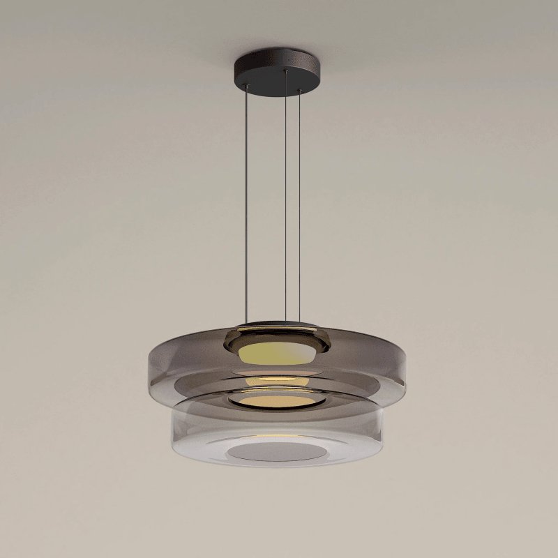 Strata Glass Disc Pendant