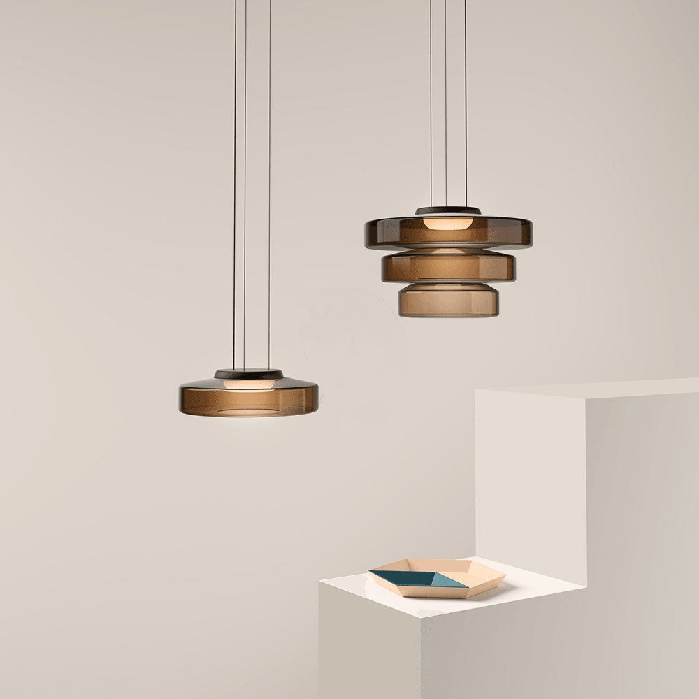 Strata Glass Disc Pendant