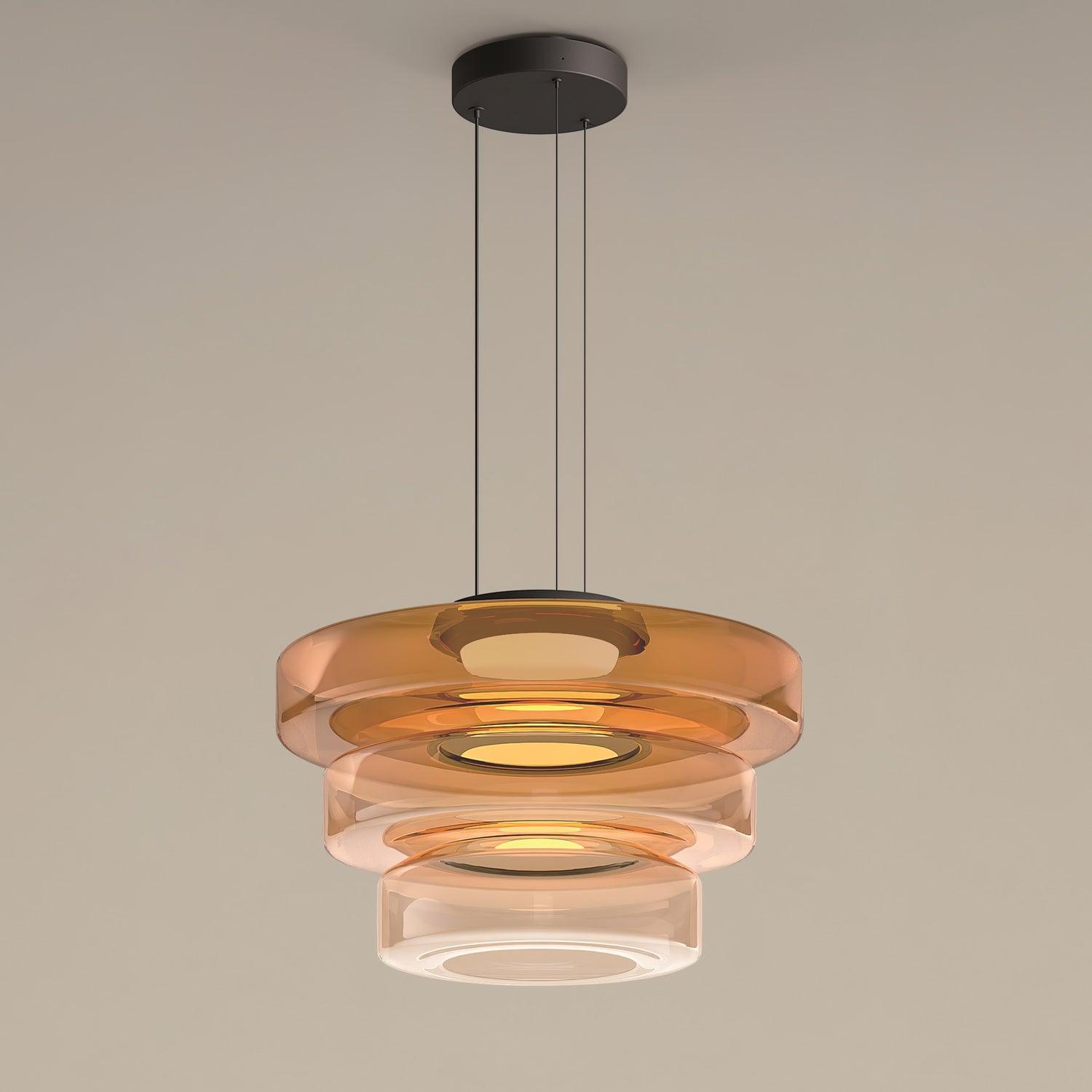 Strata Glass Disc Pendant