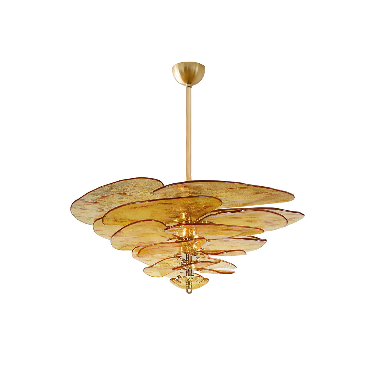Corolla Tiered Glass Petal Chandelier
