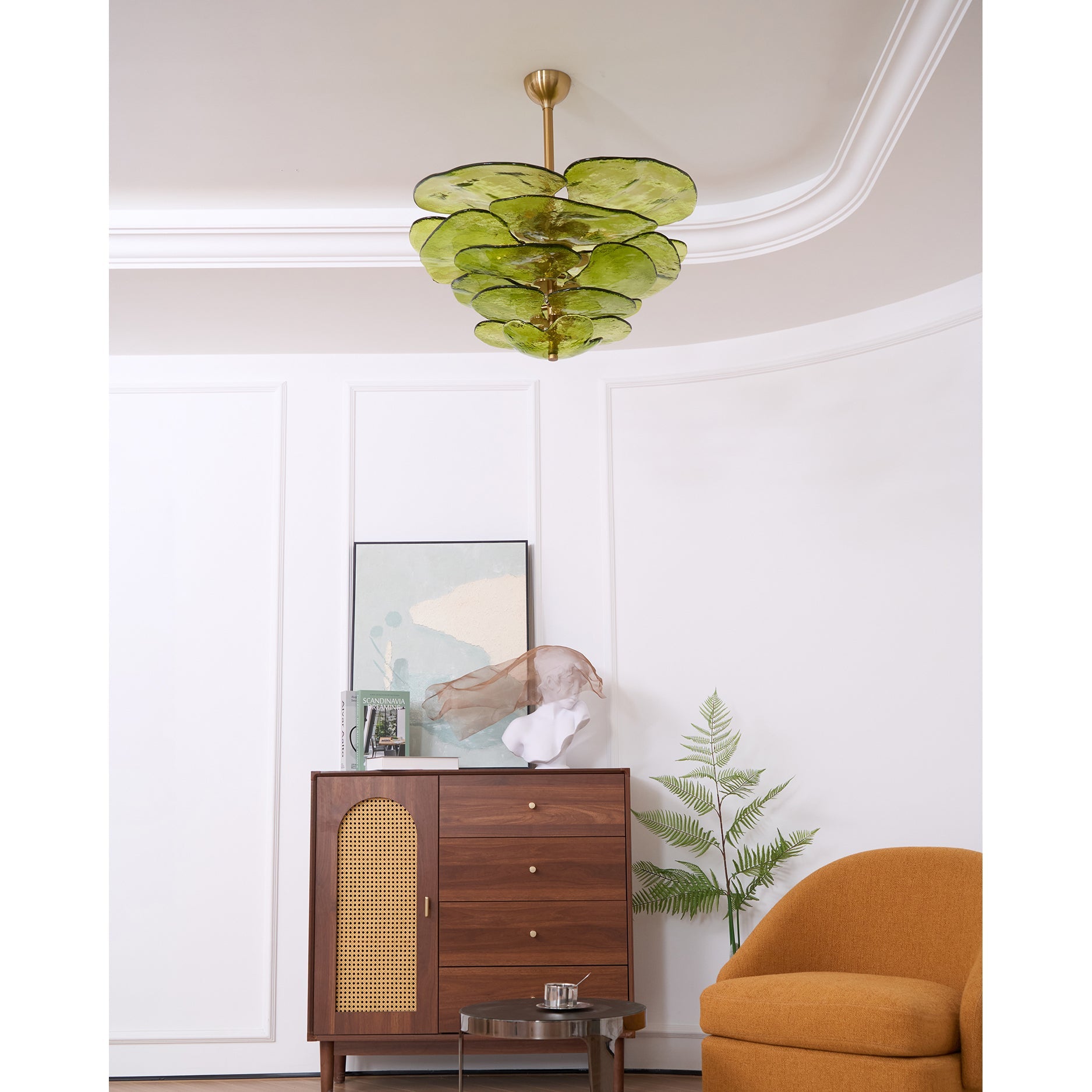 Corolla Tiered Glass Petal Chandelier