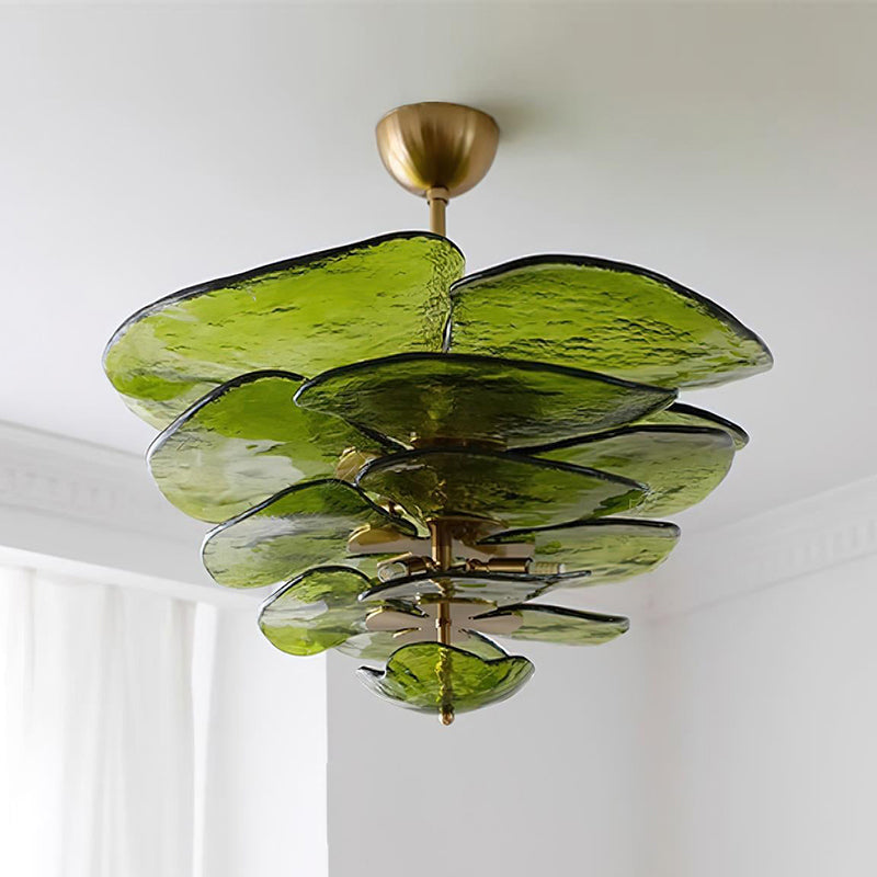 Corolla Tiered Glass Petal Chandelier