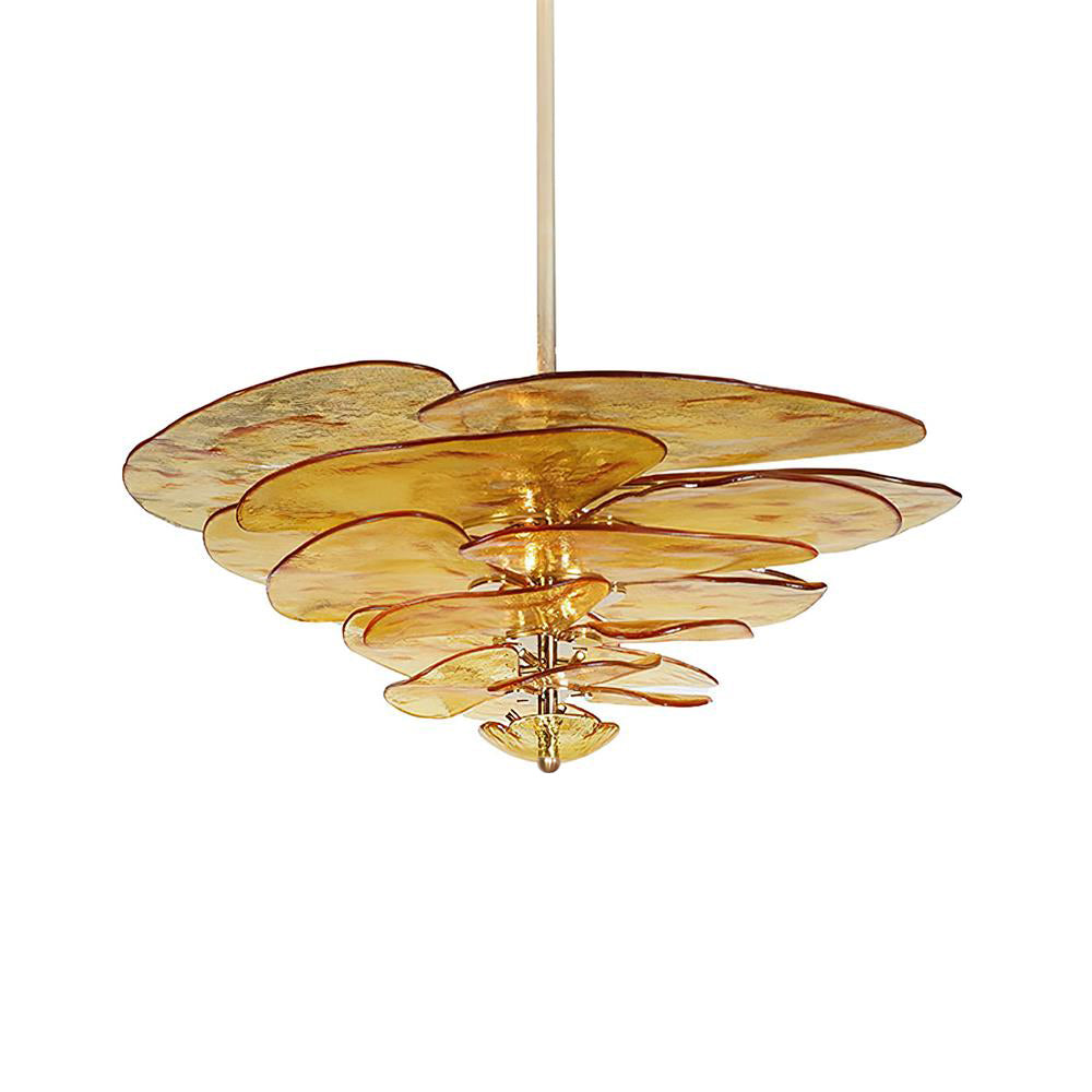 Corolla Tiered Glass Petal Chandelier