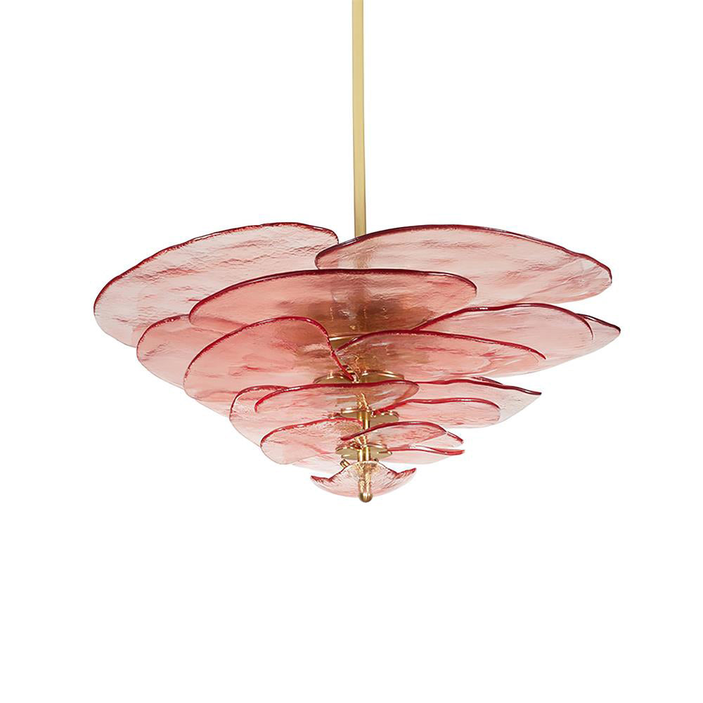 Corolla Tiered Glass Petal Chandelier