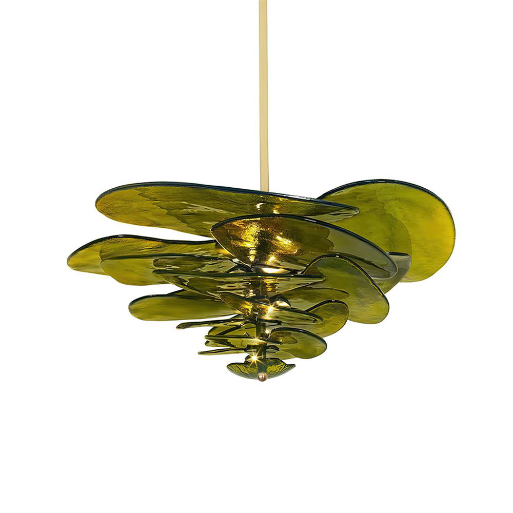 Corolla Tiered Glass Petal Chandelier
