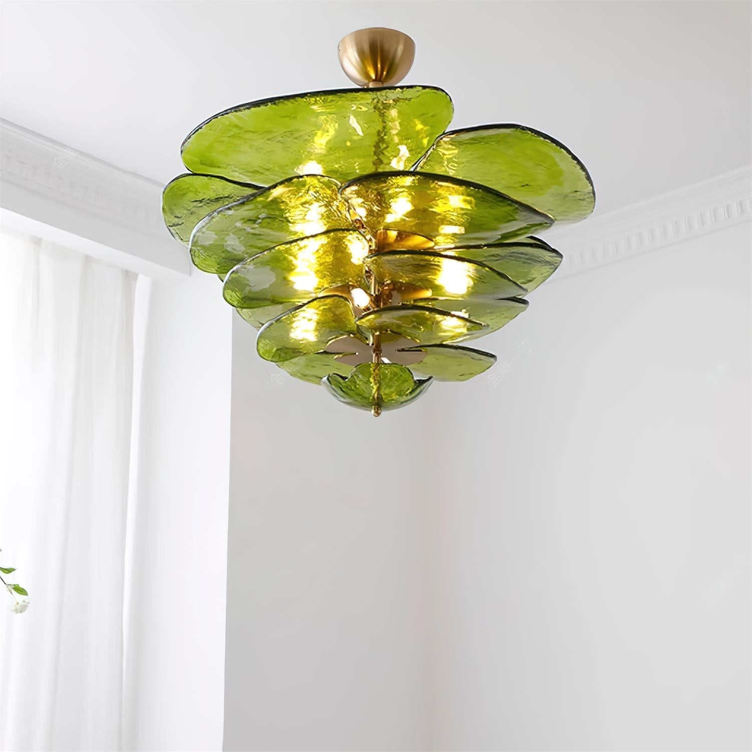Corolla Tiered Glass Petal Chandelier