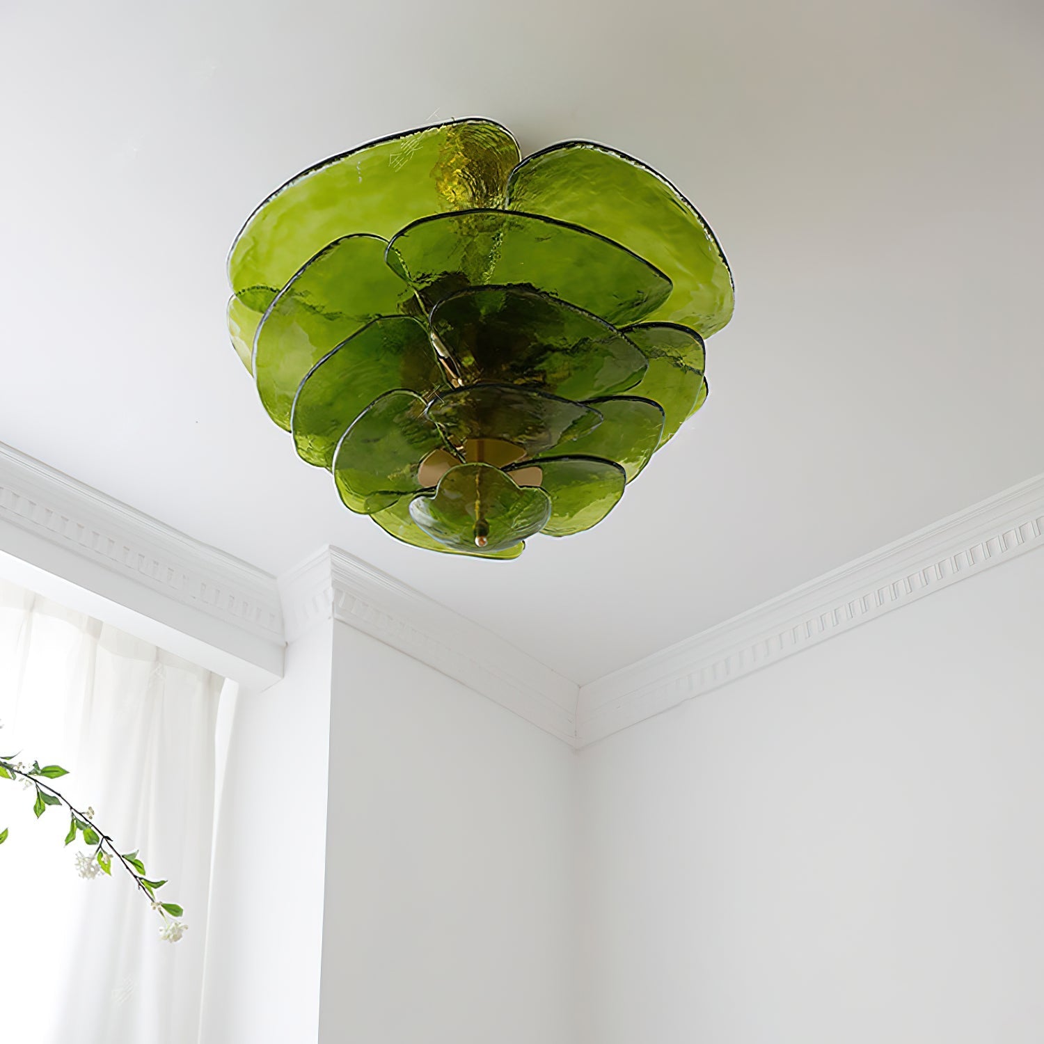 Corolla Tiered Glass Petal Chandelier