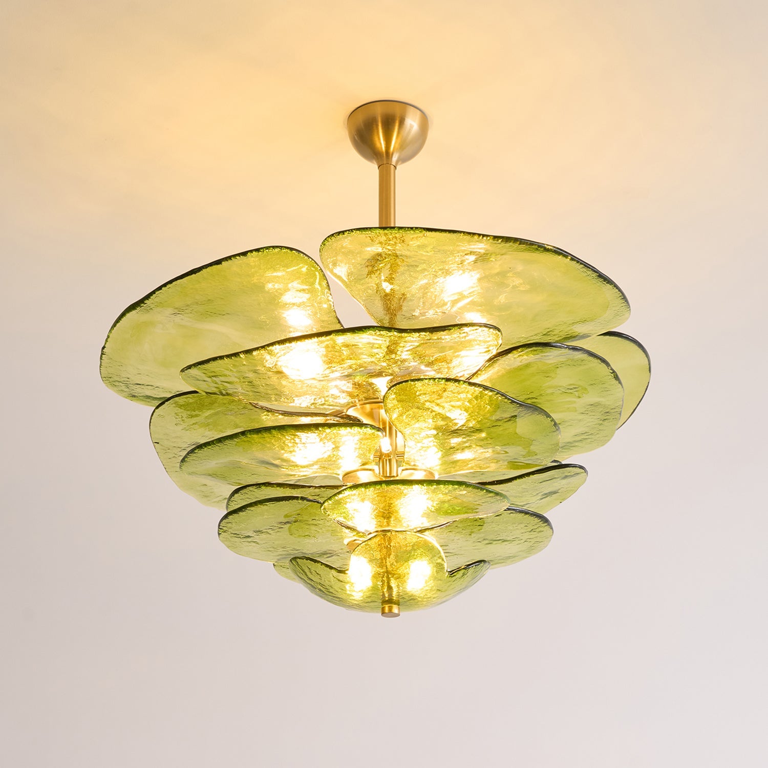 Corolla Tiered Glass Petal Chandelier