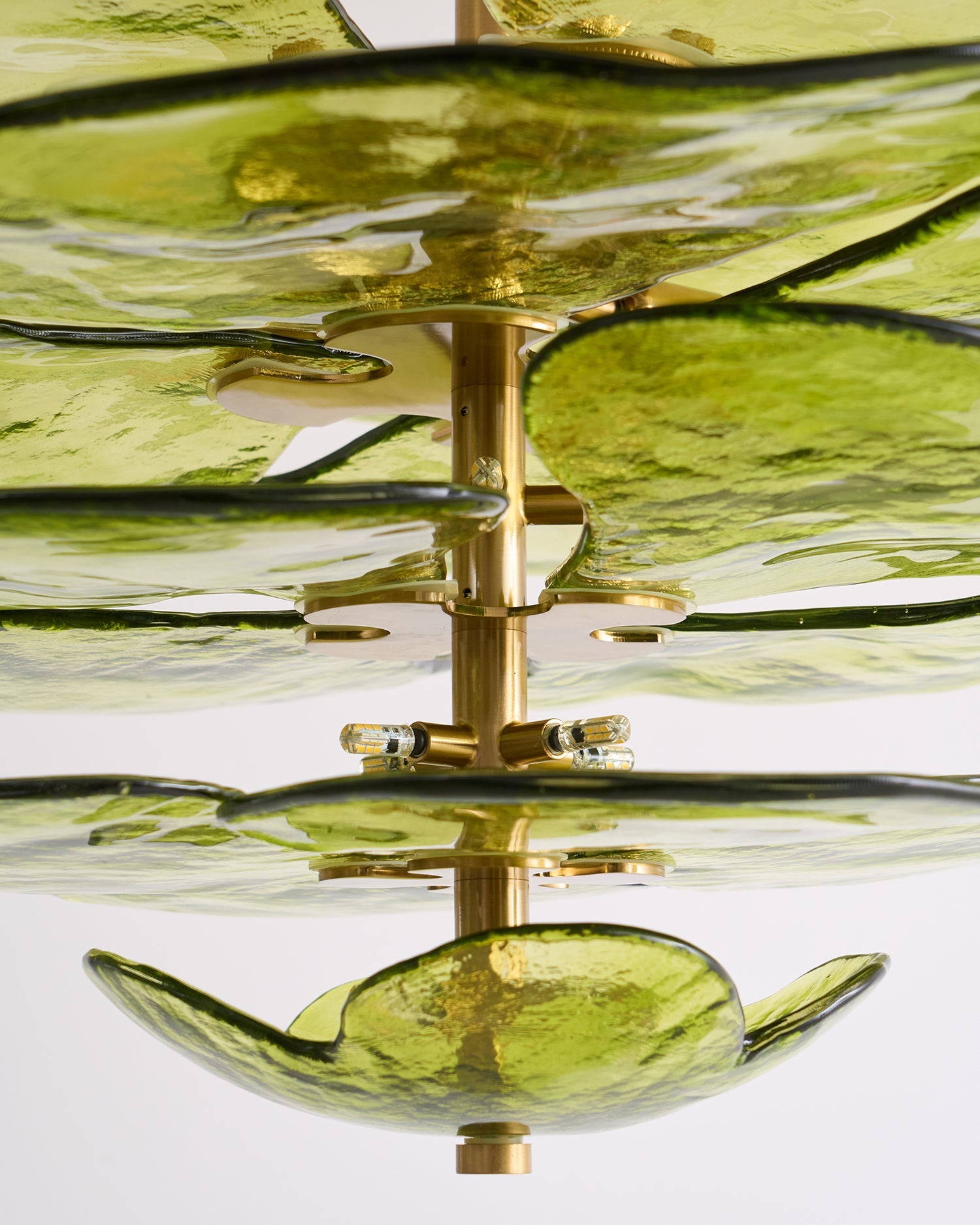 Corolla Tiered Glass Petal Chandelier