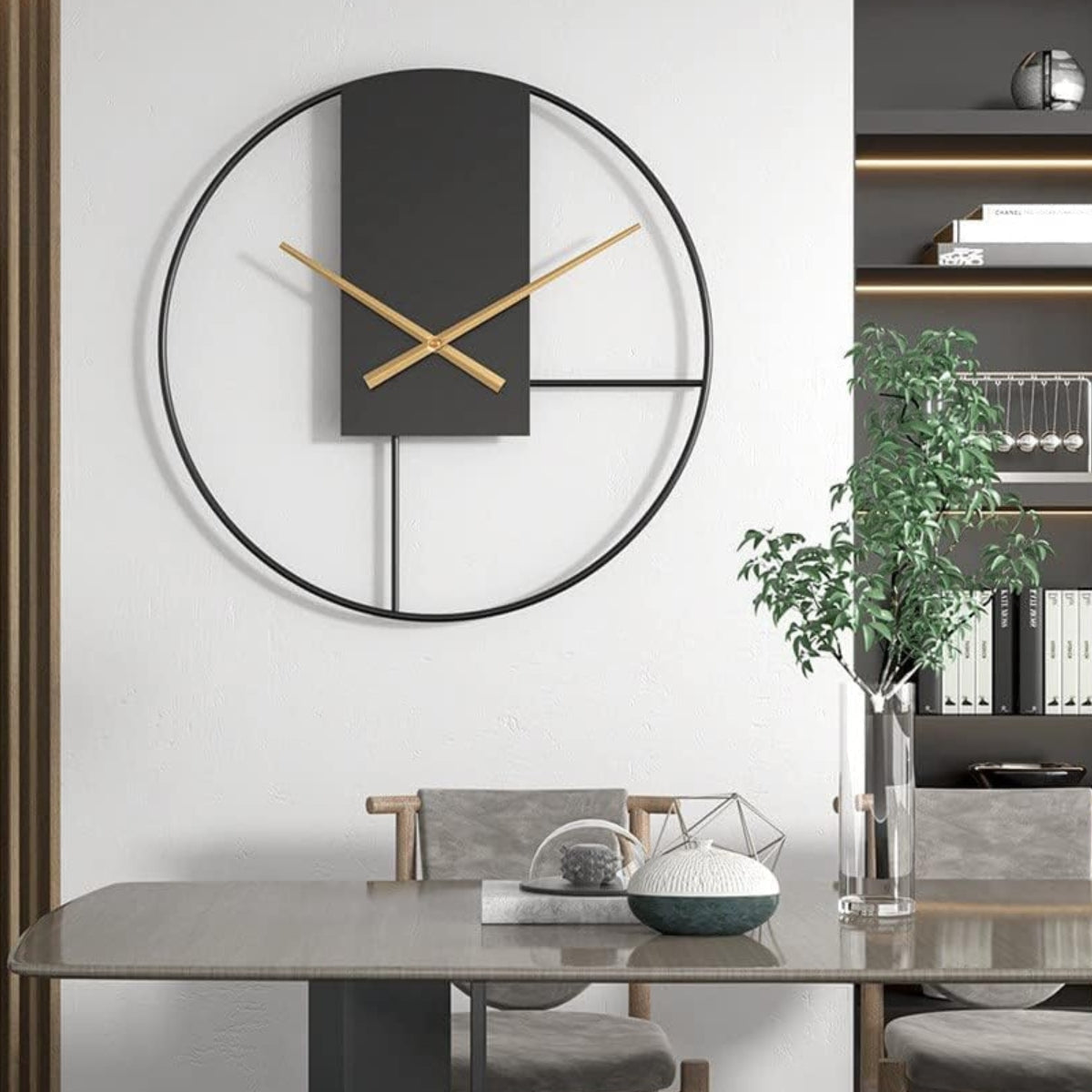 Japandi Black Frame Wall Clock