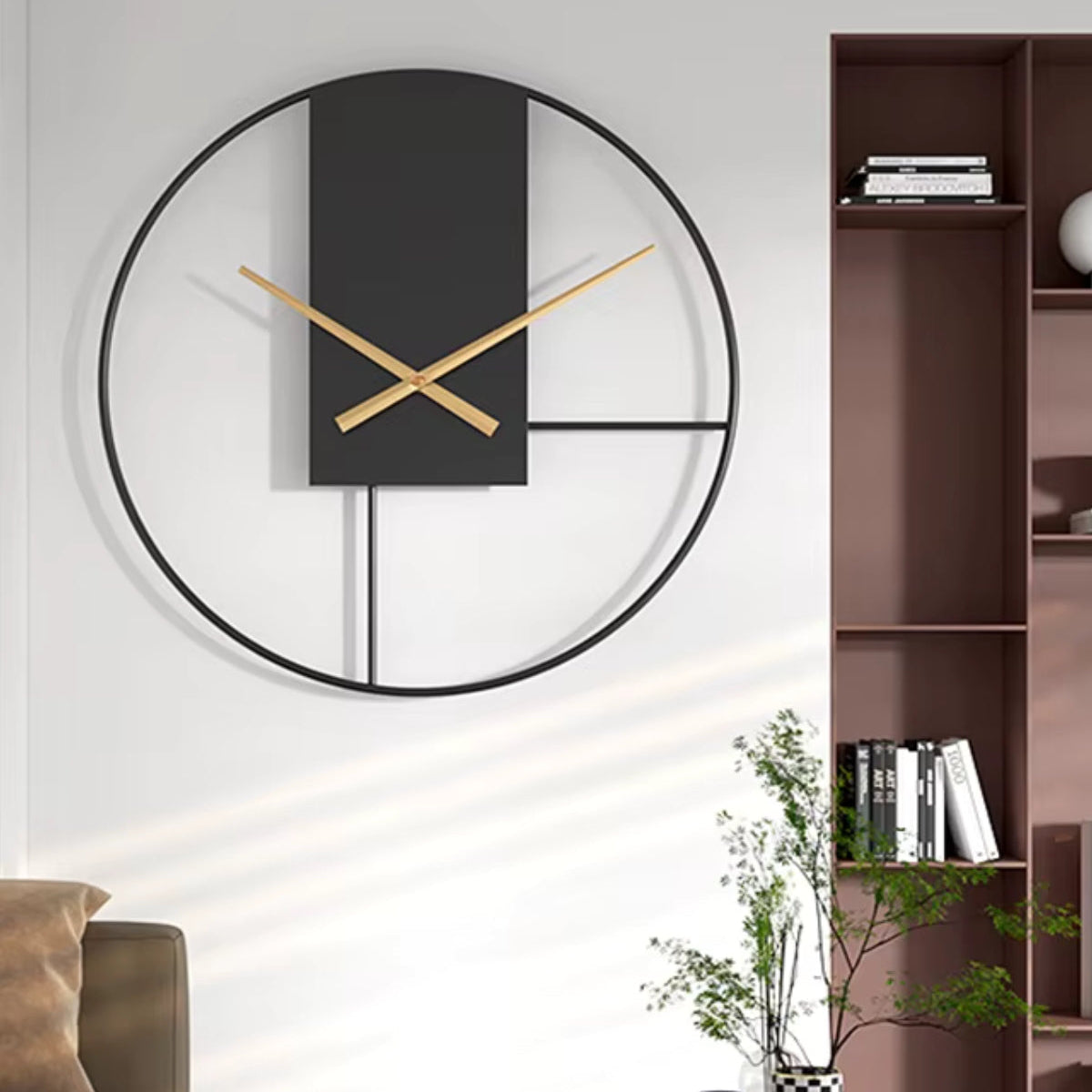 Japandi Black Frame Wall Clock