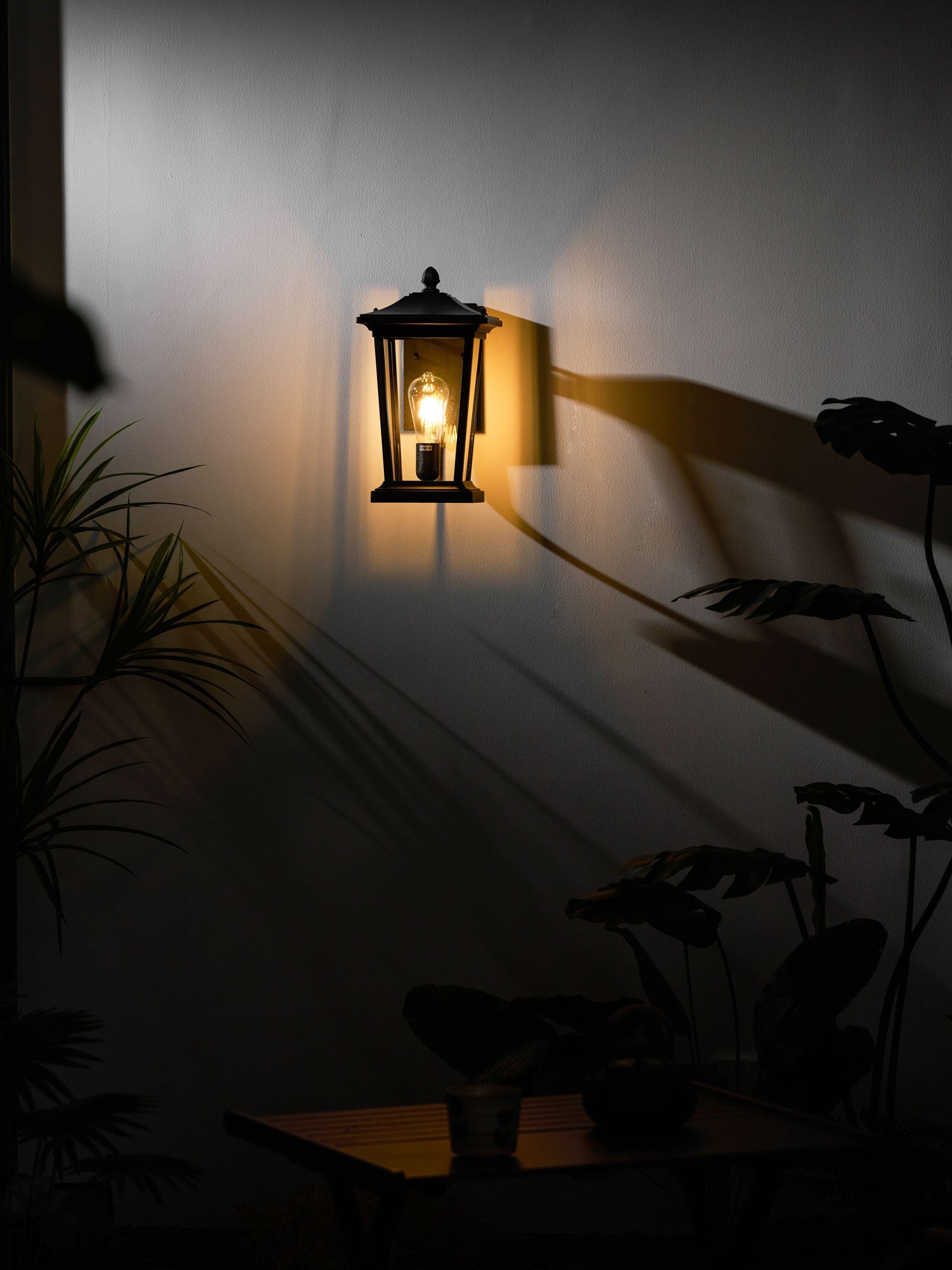 Caged Glass Carriage Lantern