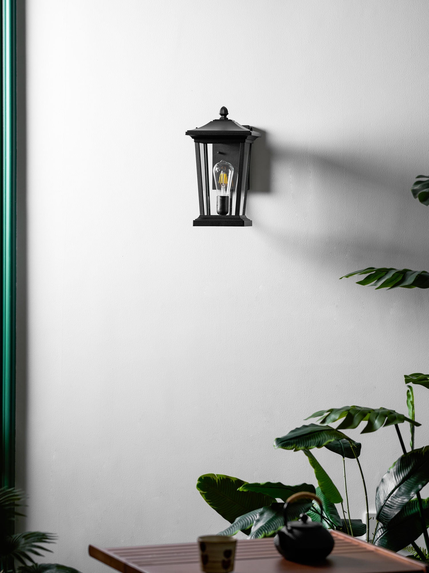 Caged Glass Carriage Lantern