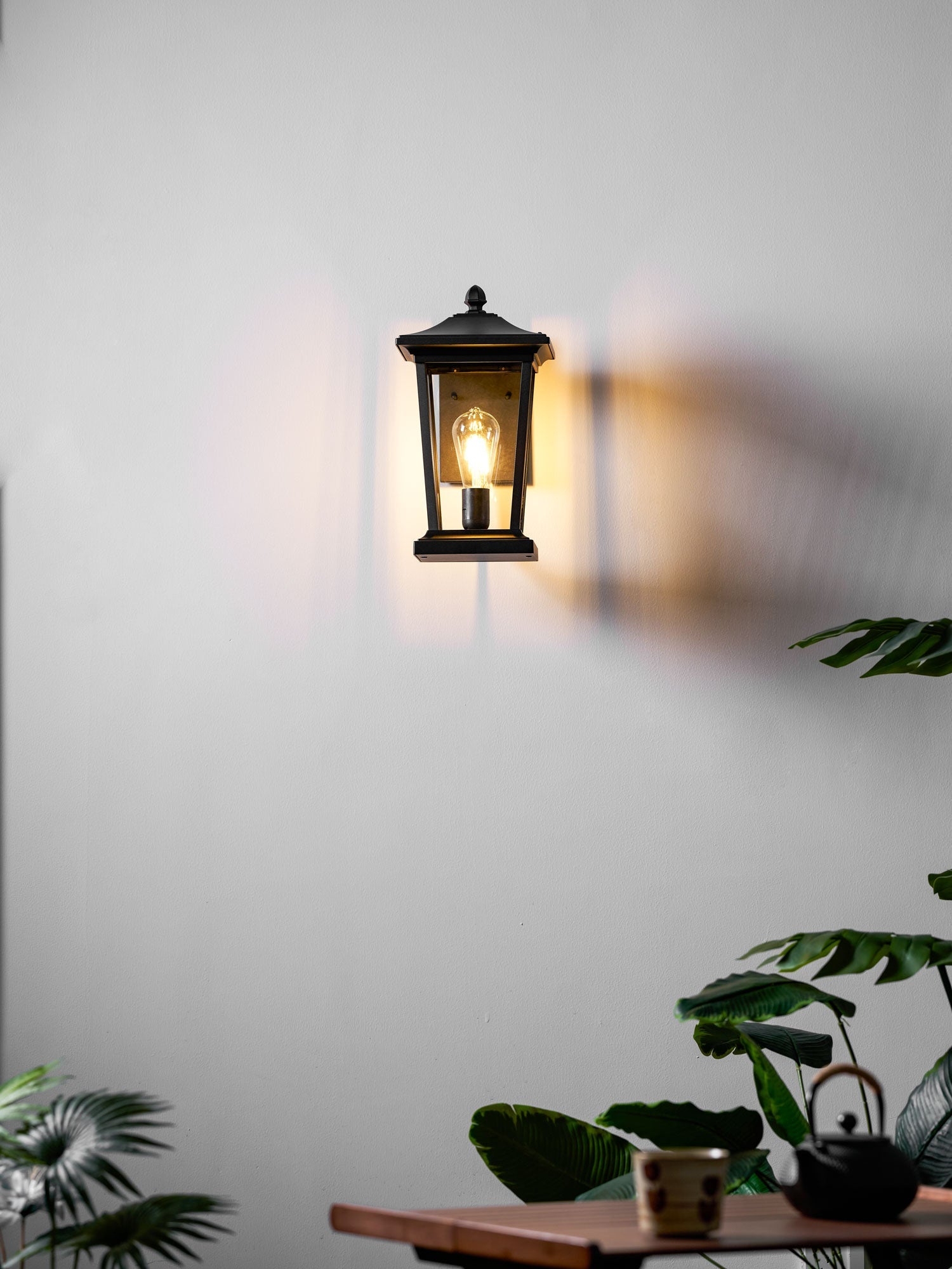 Caged Glass Carriage Lantern