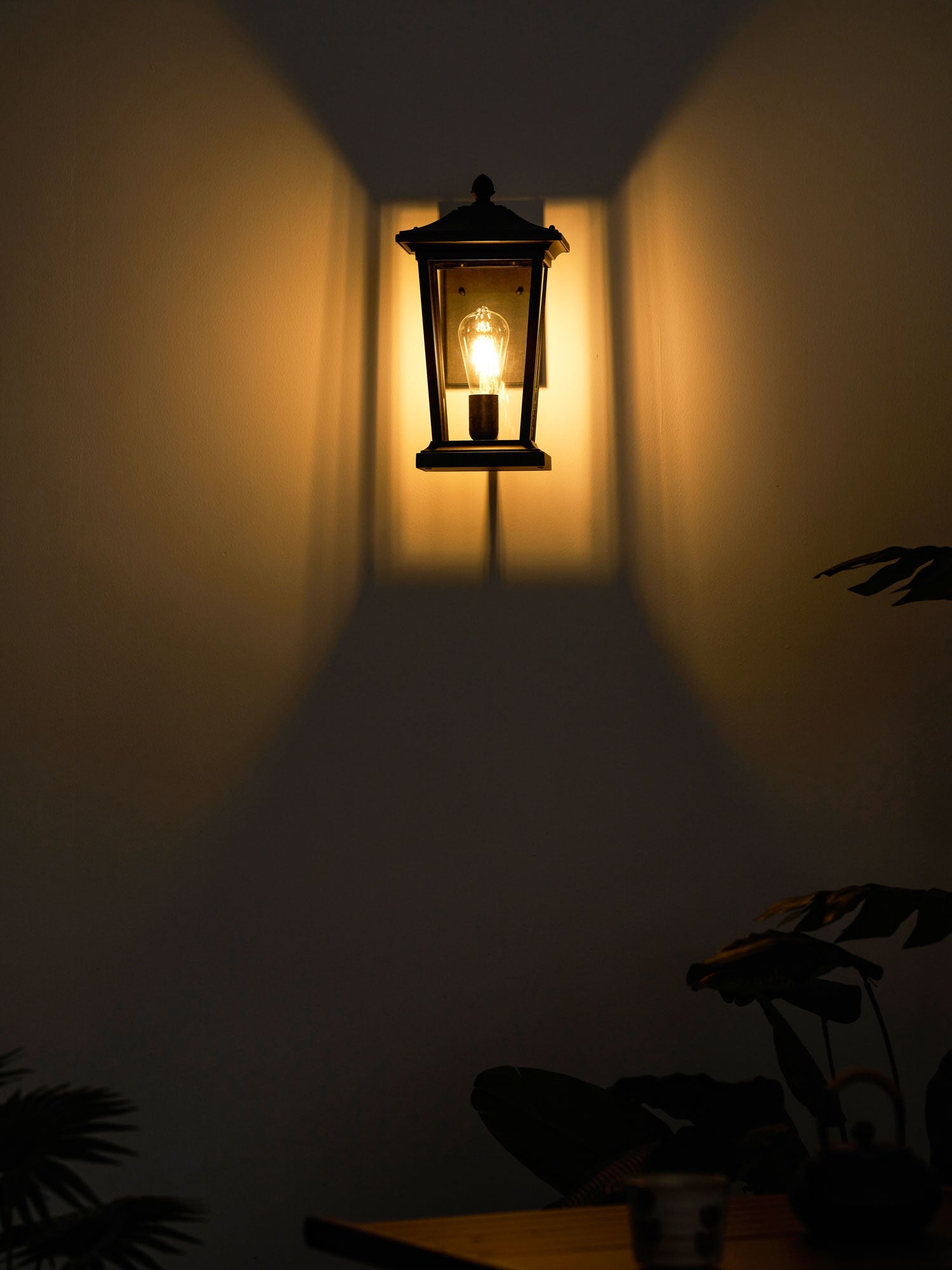 Caged Glass Carriage Lantern