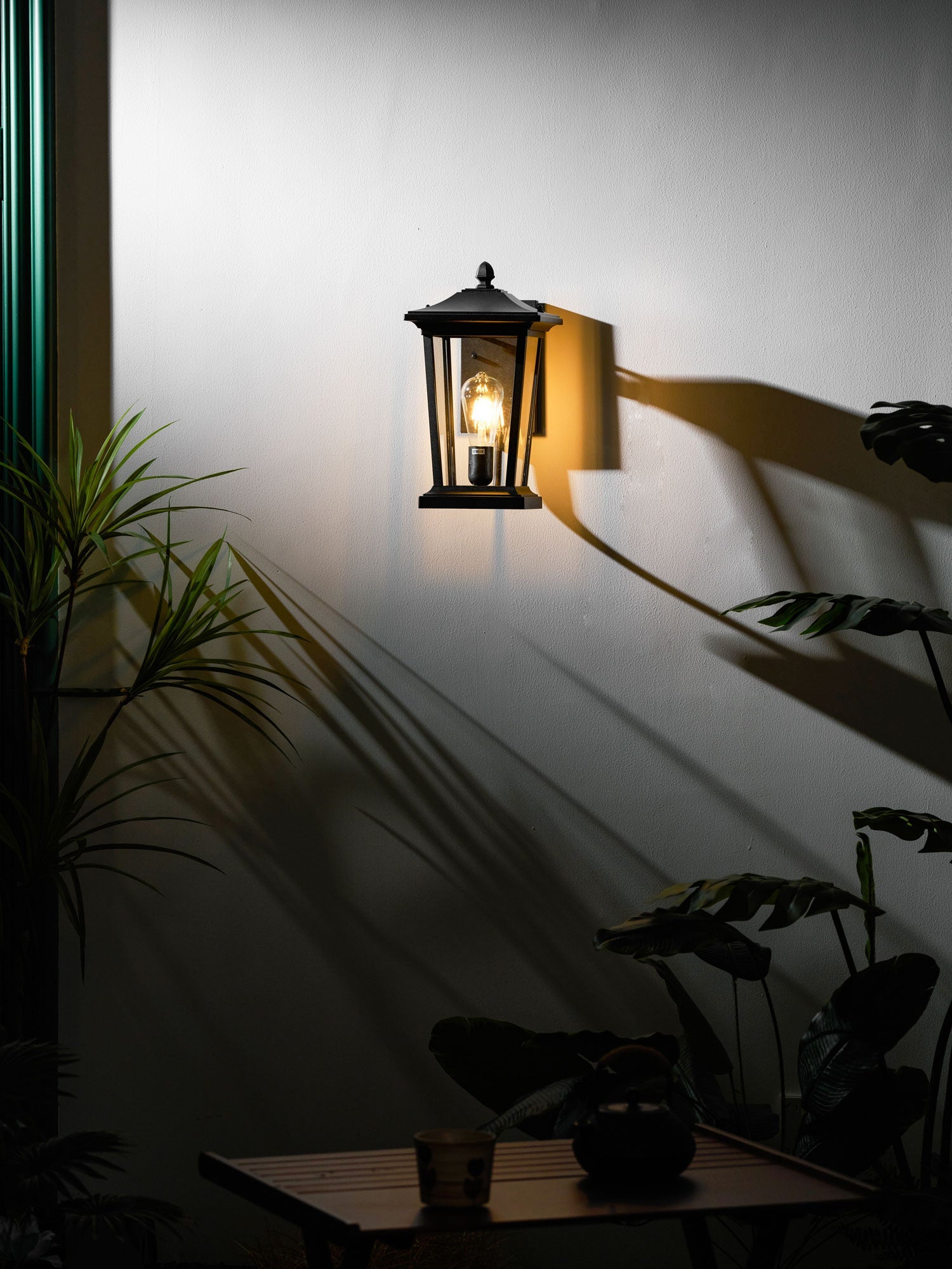 Caged Glass Carriage Lantern