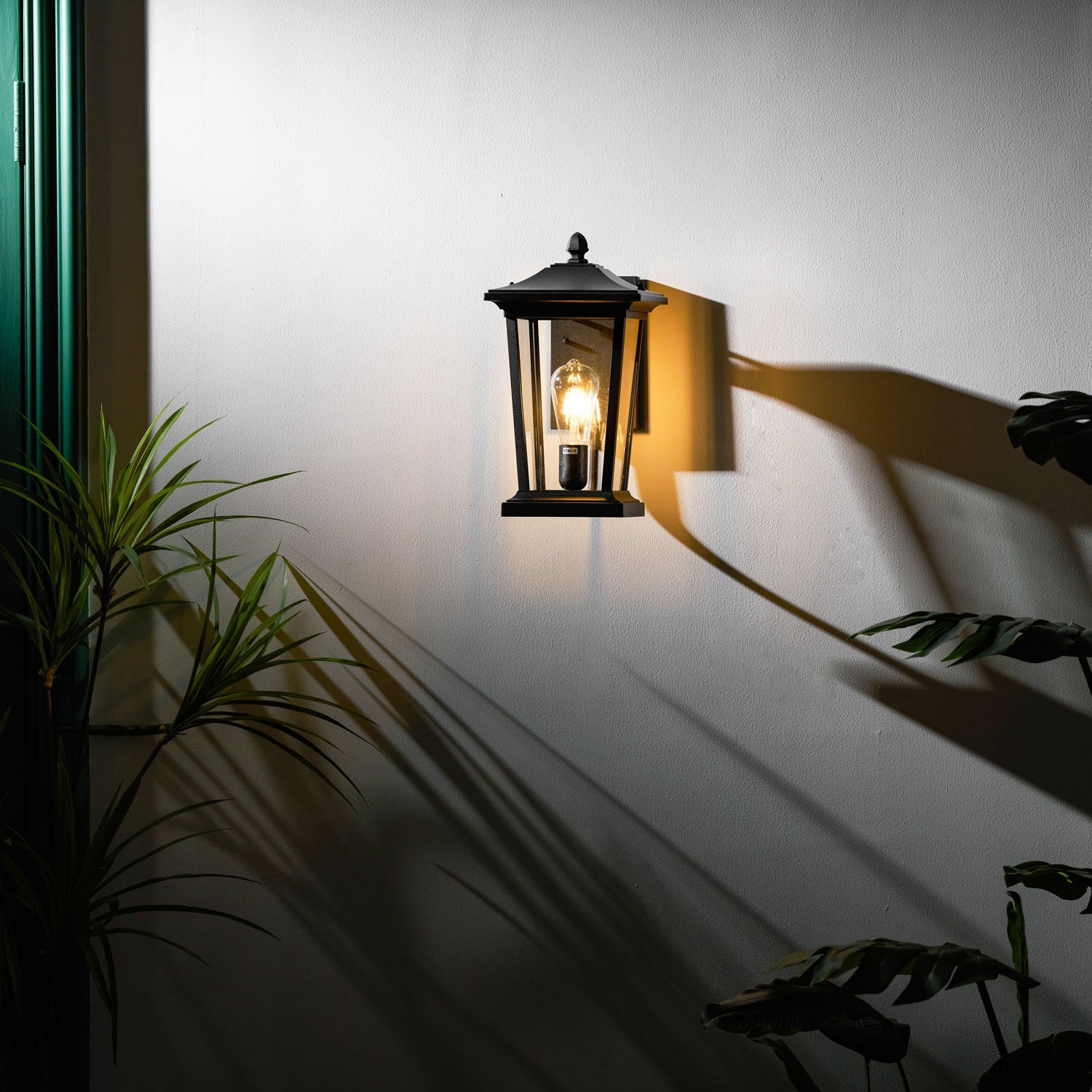 Caged Glass Carriage Lantern
