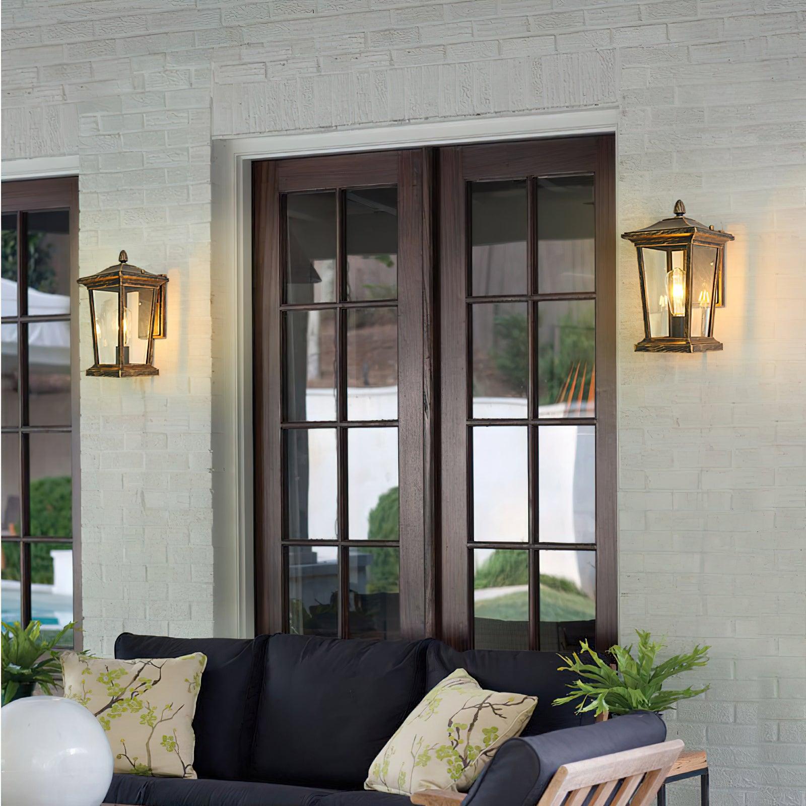Caged Glass Carriage Lantern