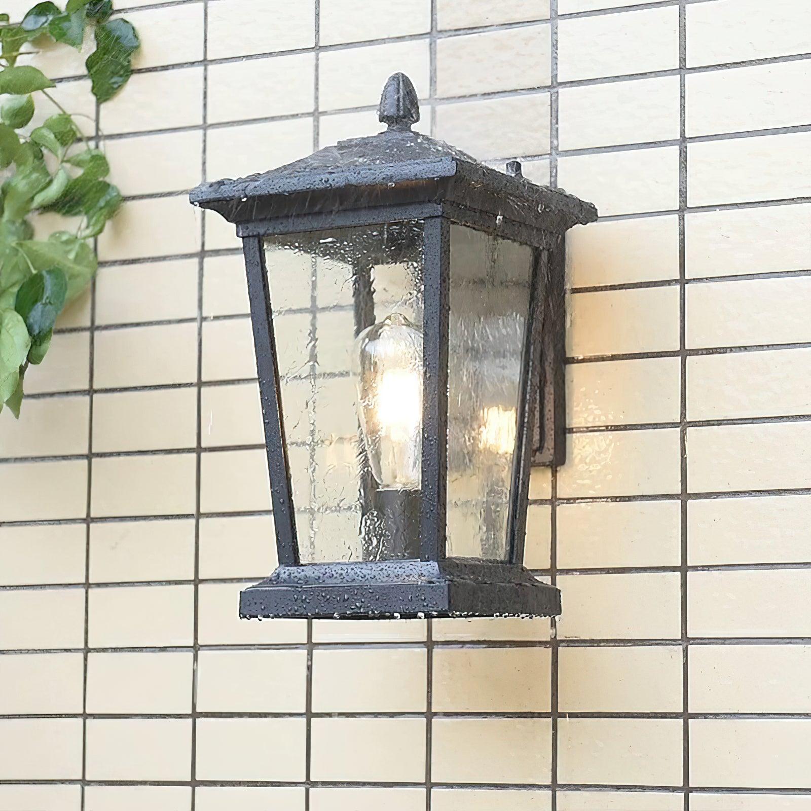 Caged Glass Carriage Lantern
