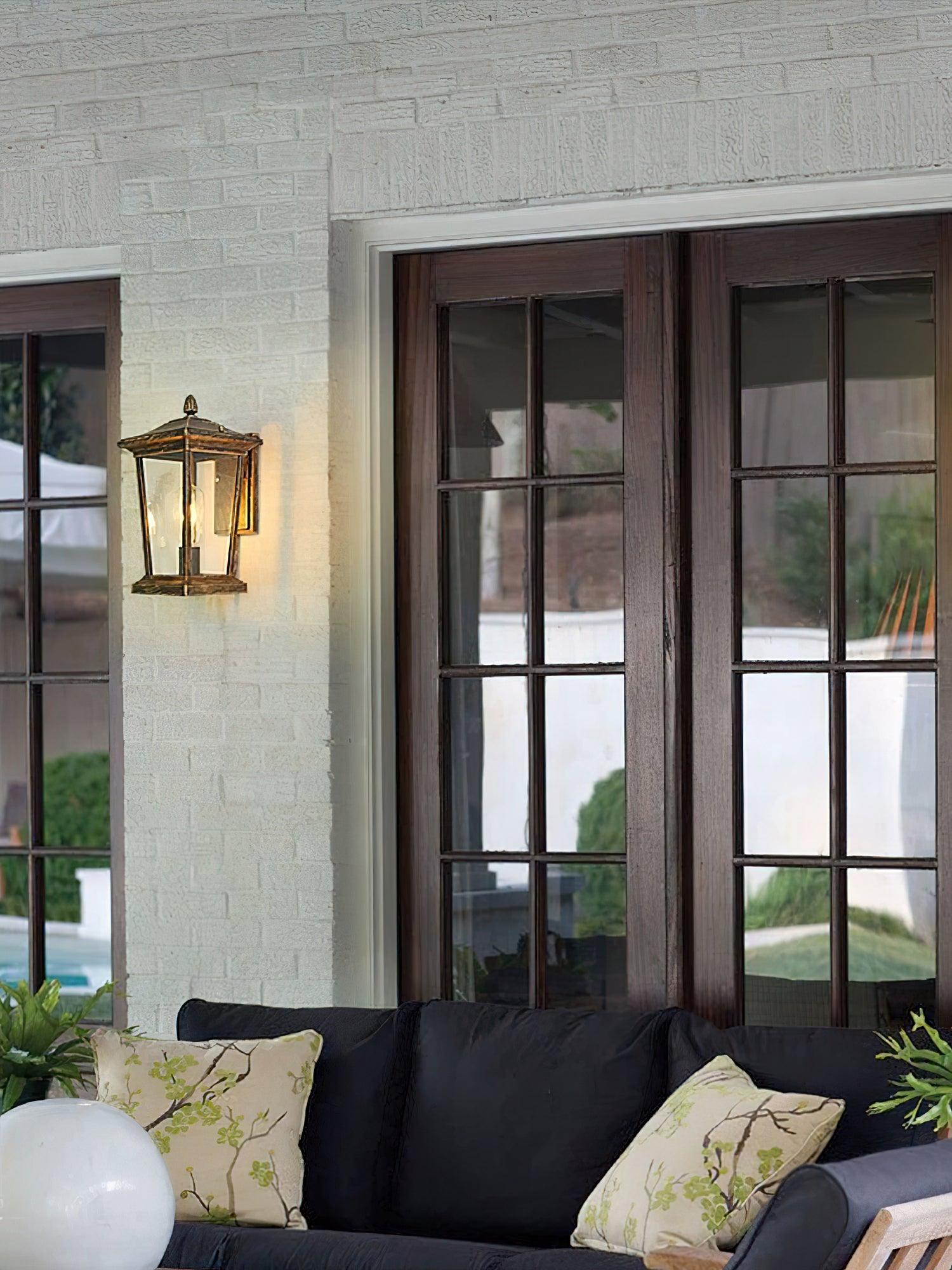 Caged Glass Carriage Lantern