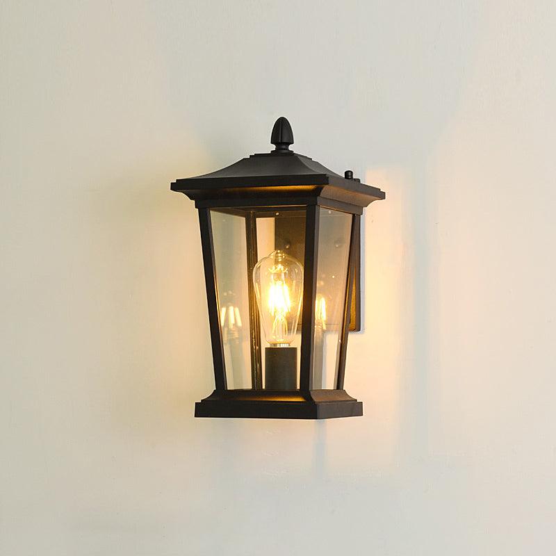 Caged Glass Carriage Lantern