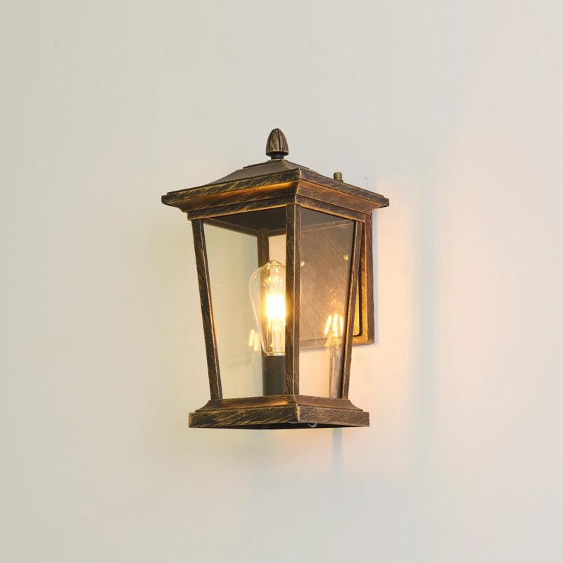 Caged Glass Carriage Lantern