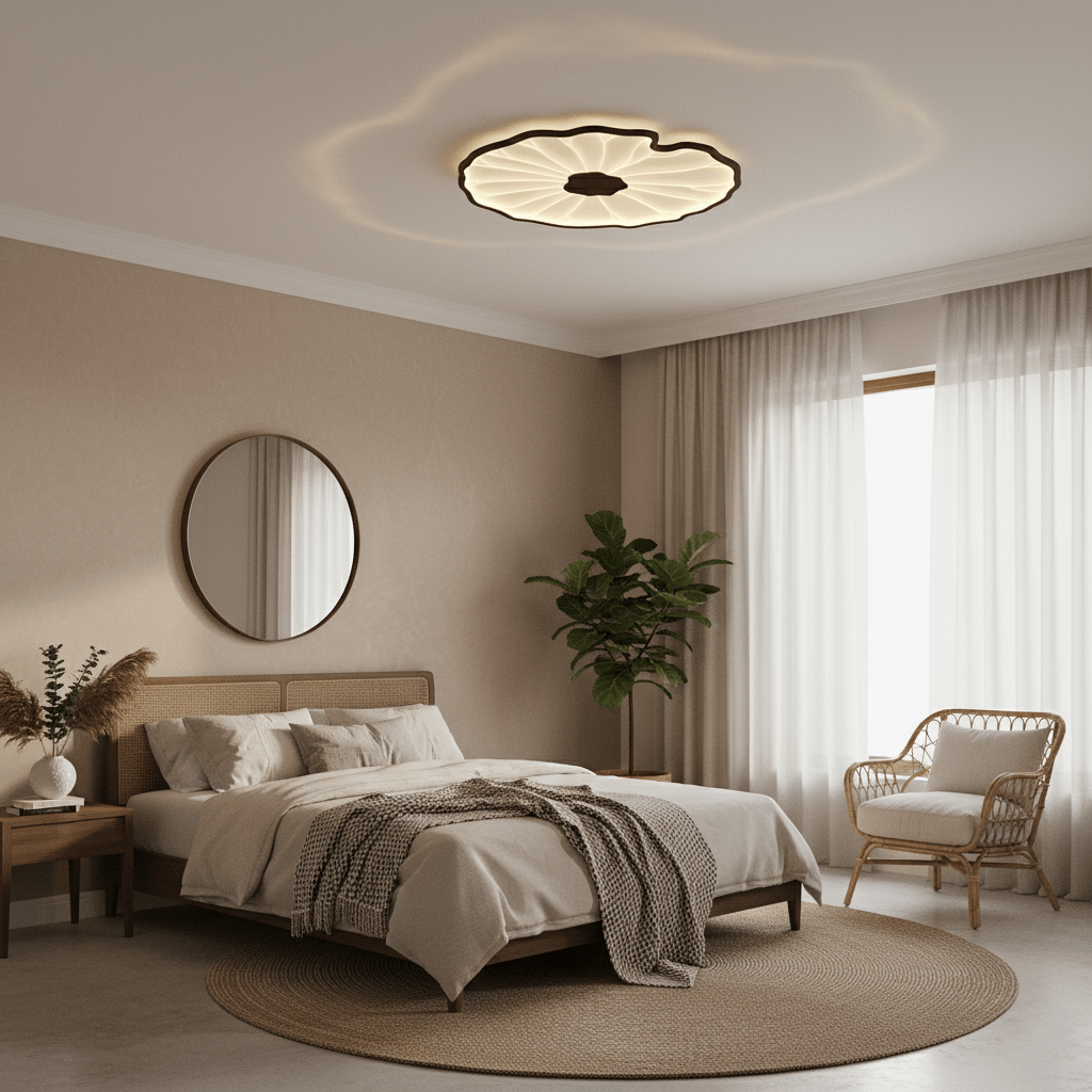 Nami Wood Grain Ceiling Lamp