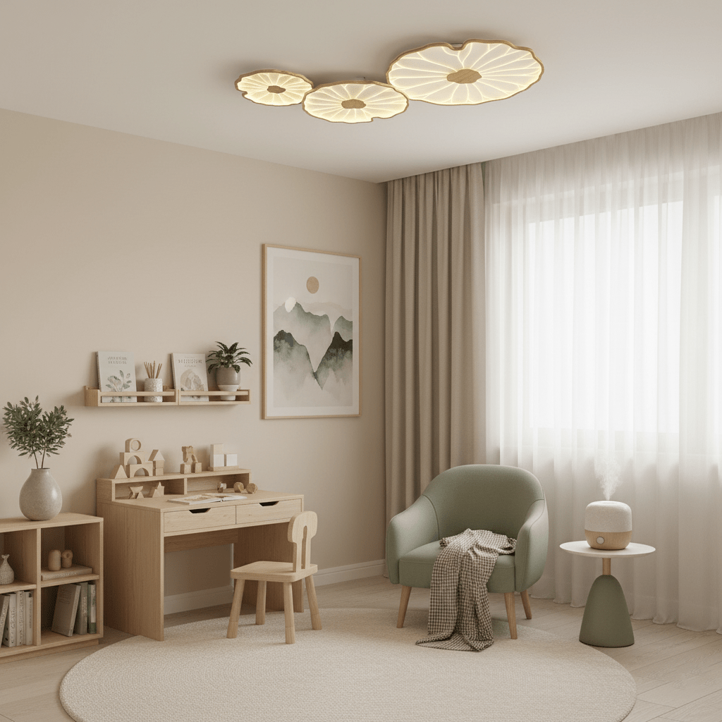 Nami Wood Grain Ceiling Lamp
