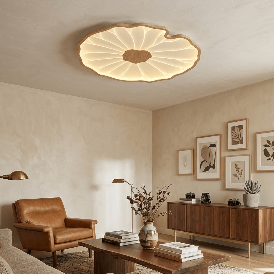 Nami Wood Grain Ceiling Lamp