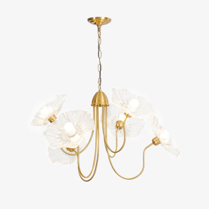 Verdal Frosted Leaf Chandelier