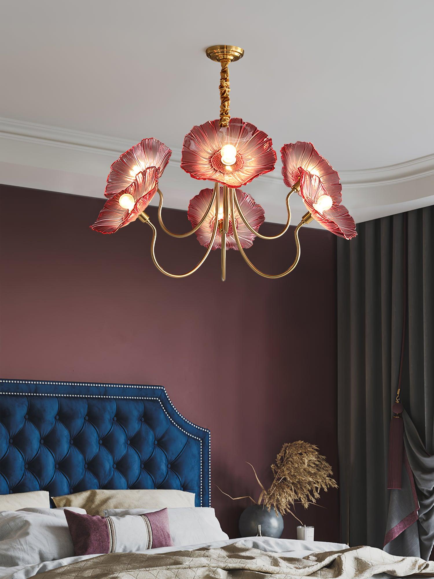 Verdal Frosted Leaf Chandelier