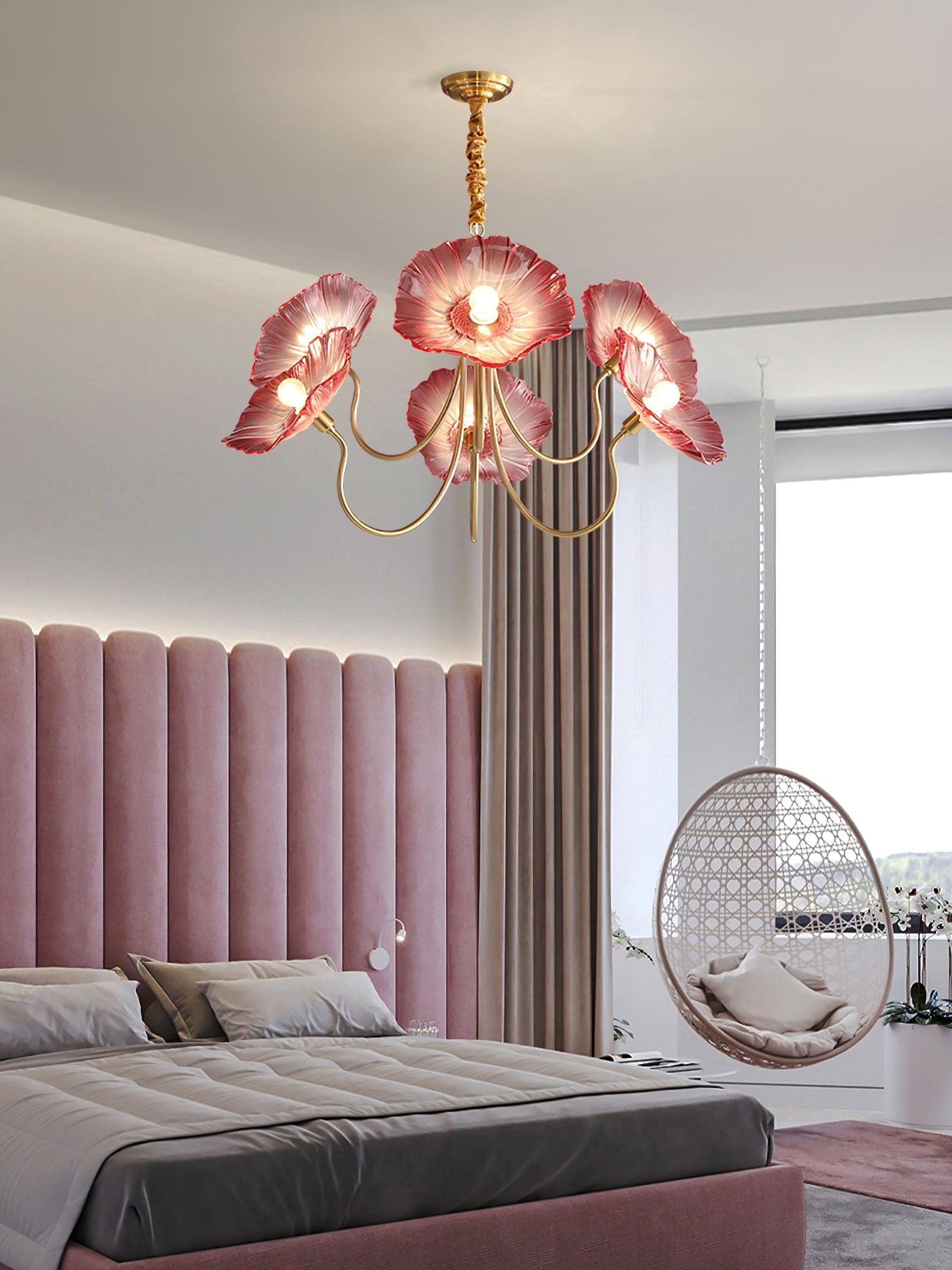 Verdal Frosted Leaf Chandelier
