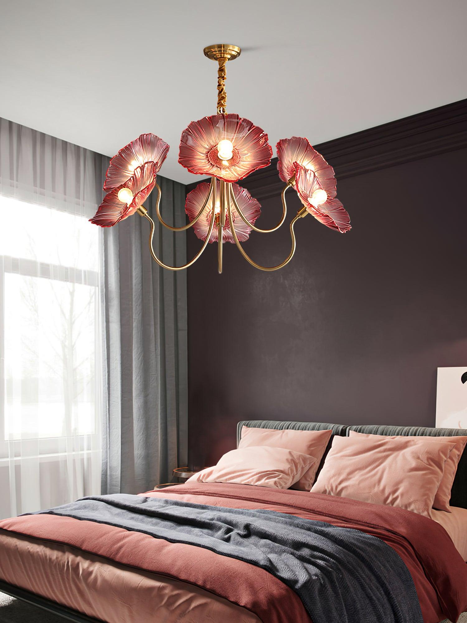 Verdal Frosted Leaf Chandelier