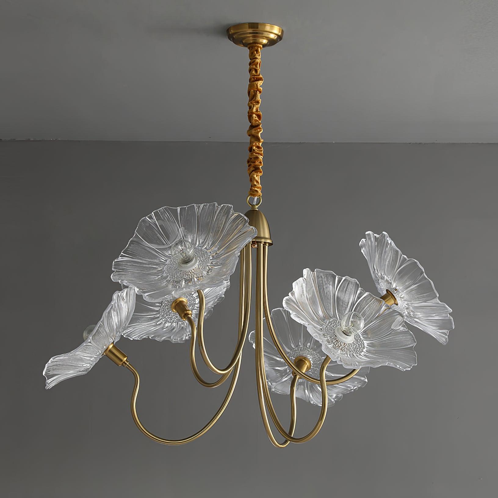 Verdal Frosted Leaf Chandelier