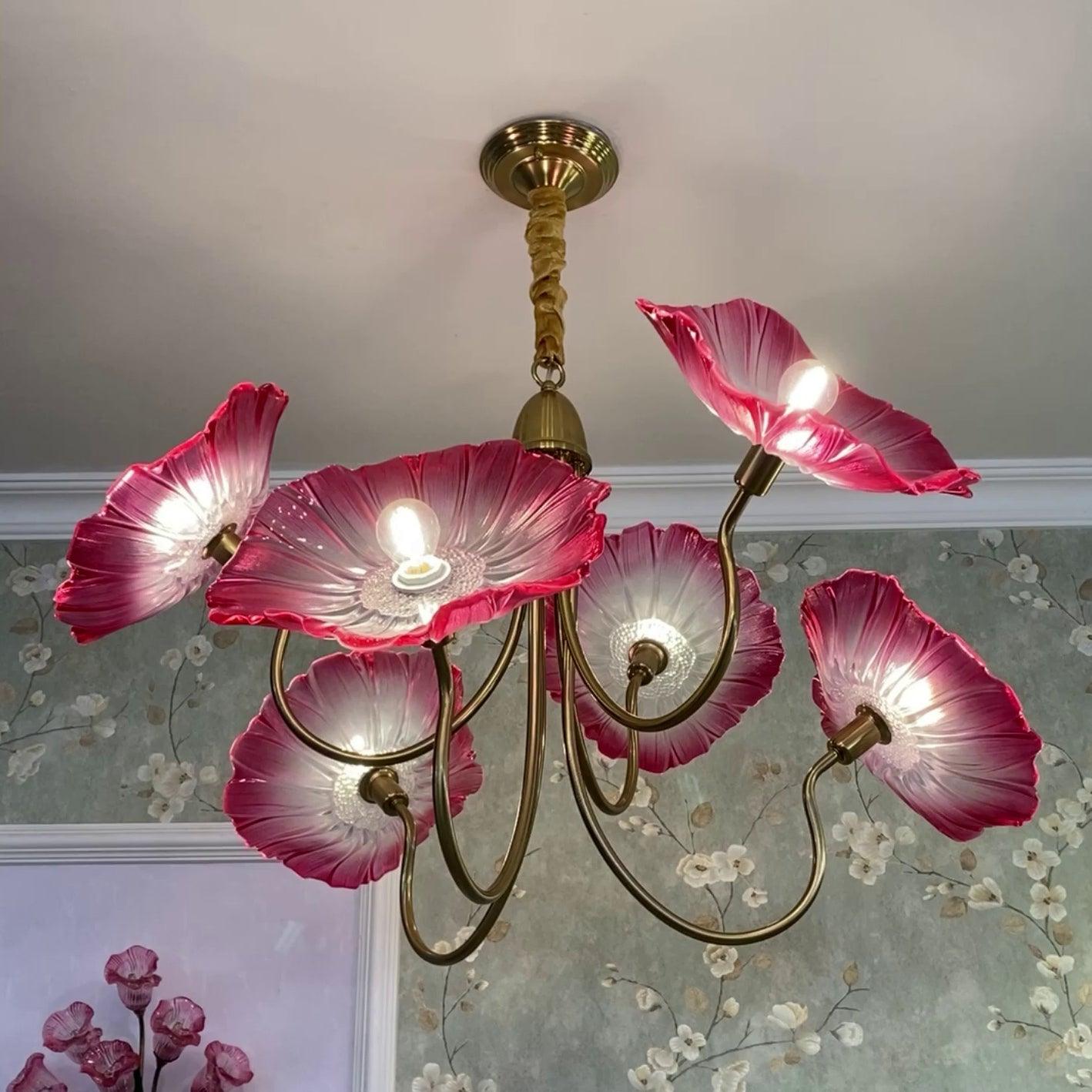 Verdal Frosted Leaf Chandelier