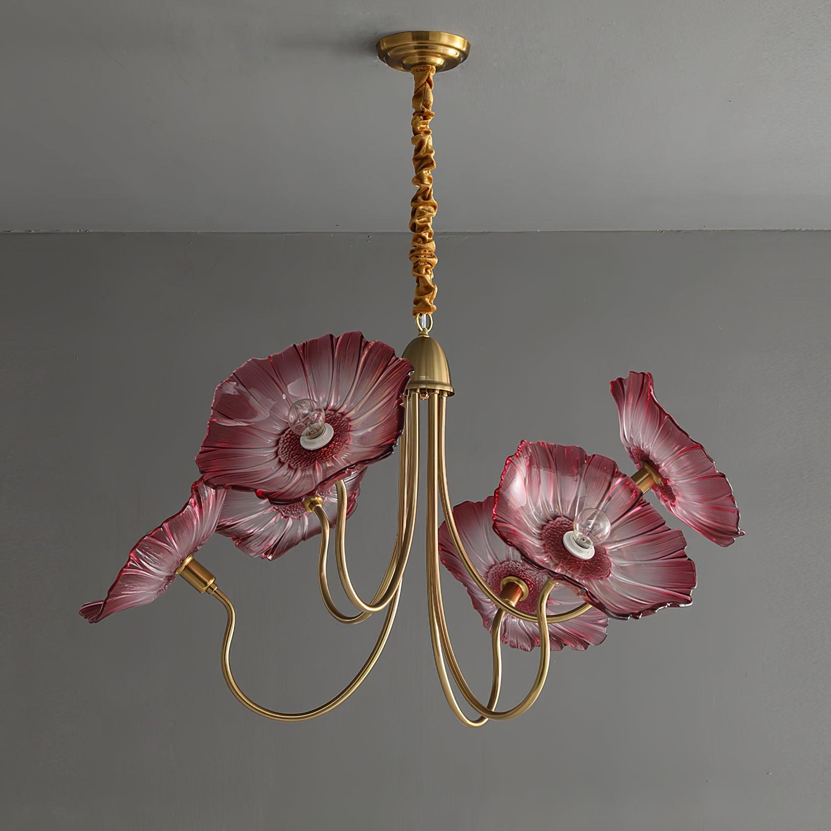 Verdal Frosted Leaf Chandelier