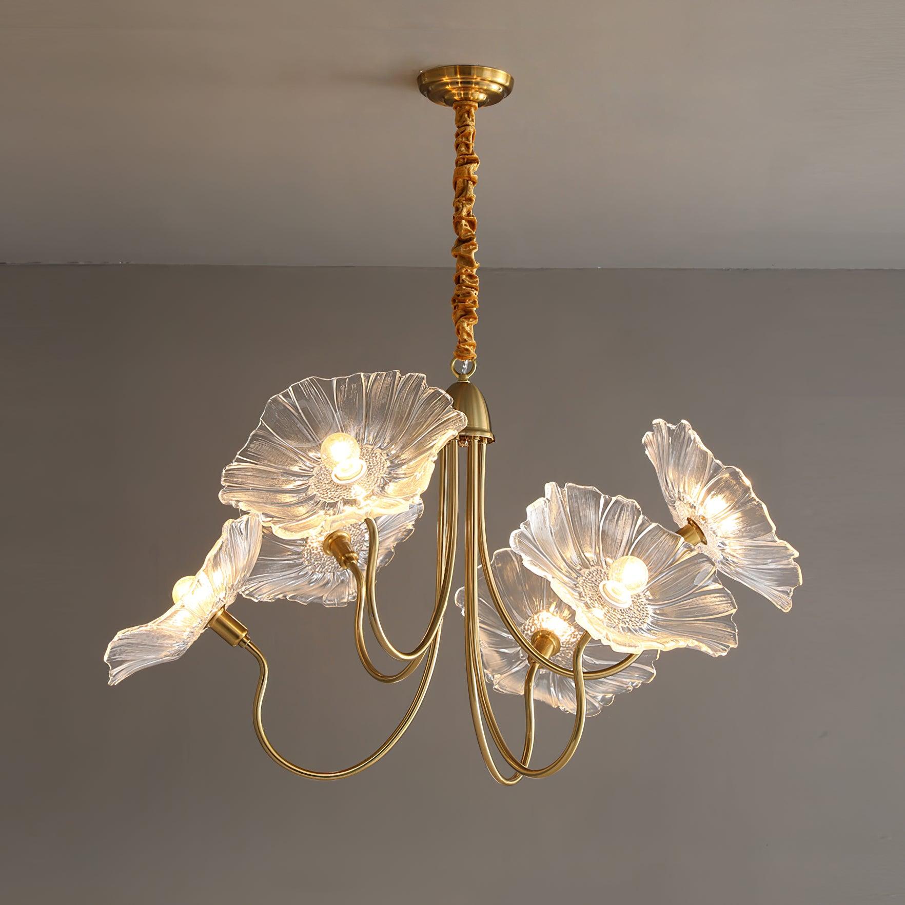 Verdal Frosted Leaf Chandelier
