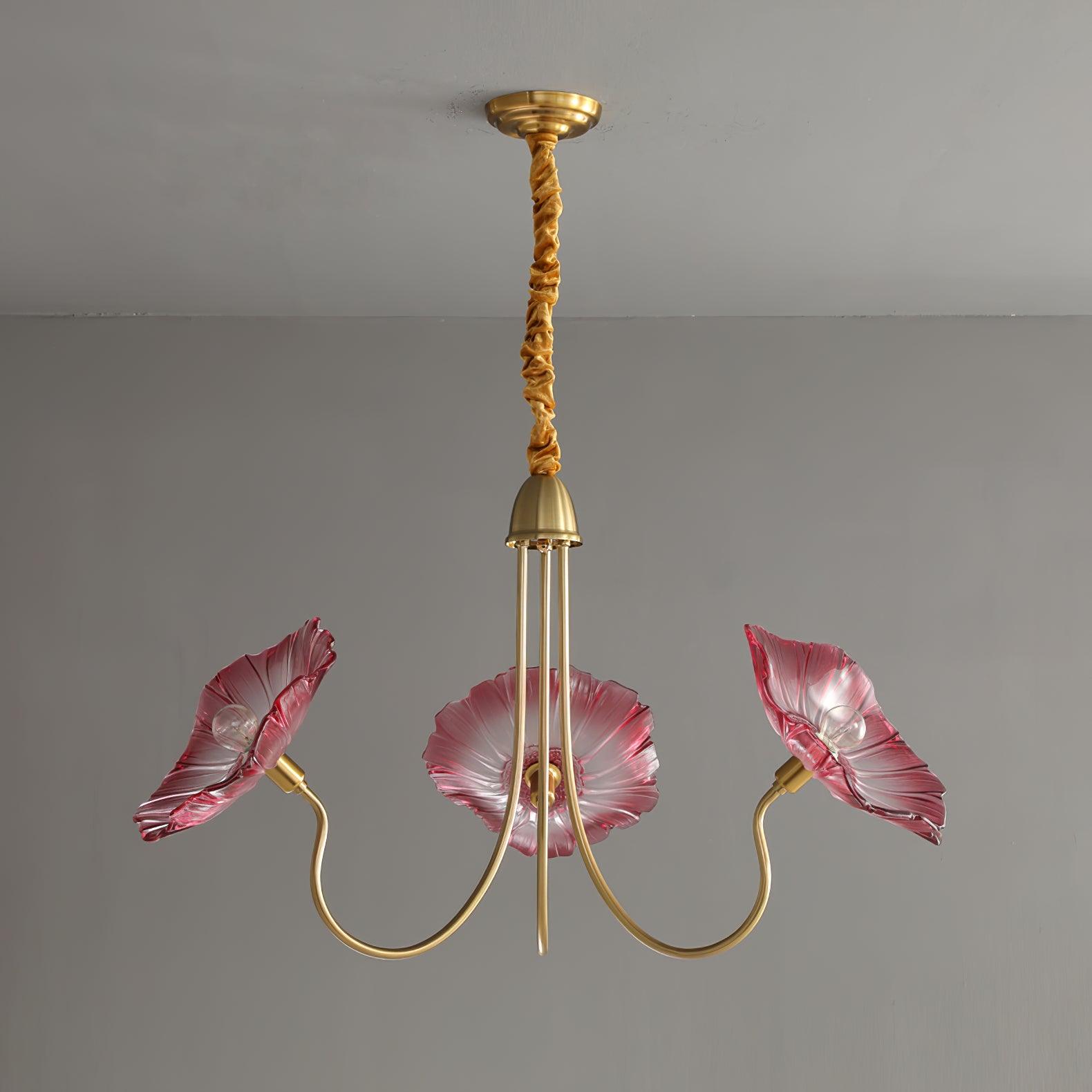Verdal Frosted Leaf Chandelier