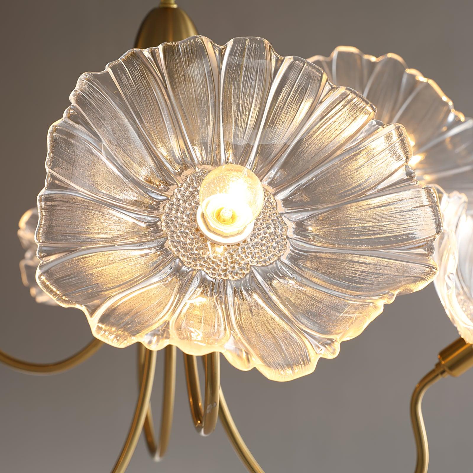 Verdal Frosted Leaf Chandelier