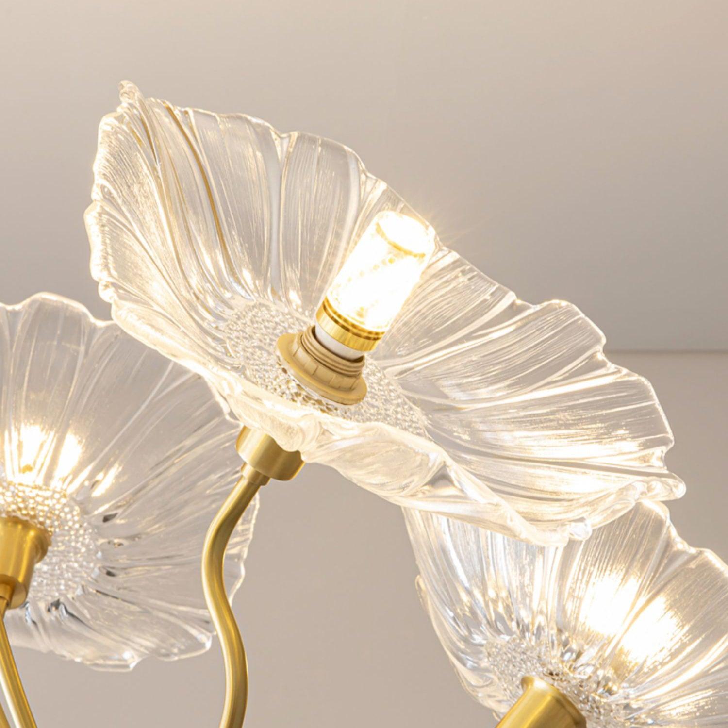 Verdal Frosted Leaf Chandelier